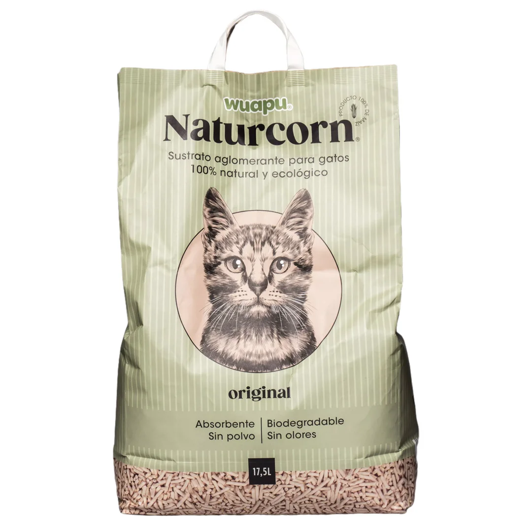Wuapu Naturcorn Original Arena para Gatos Ecológica 17.5L