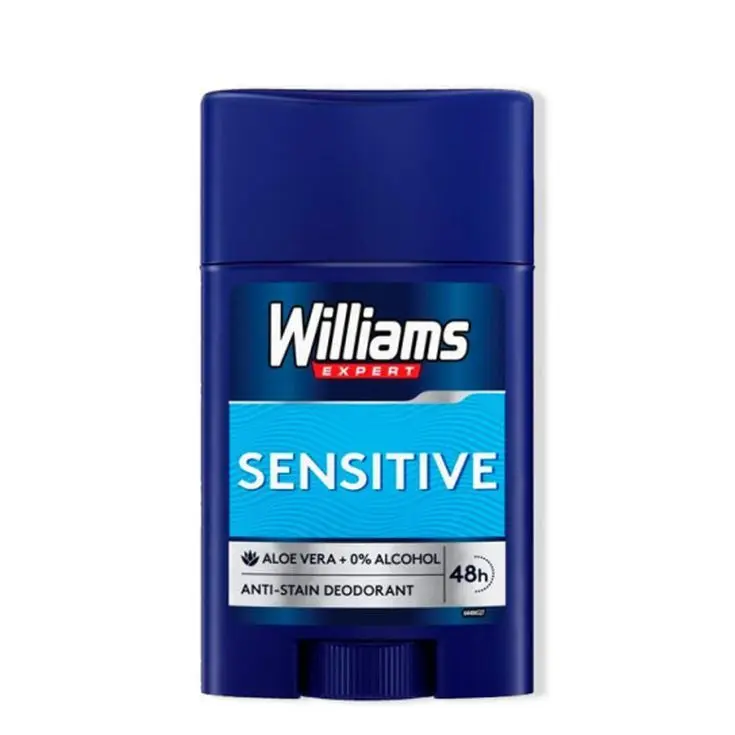 WILLIAMS | Desodorante en Stick 75 ml para Piel Sensible – Protección Duradera sin Irritaciones