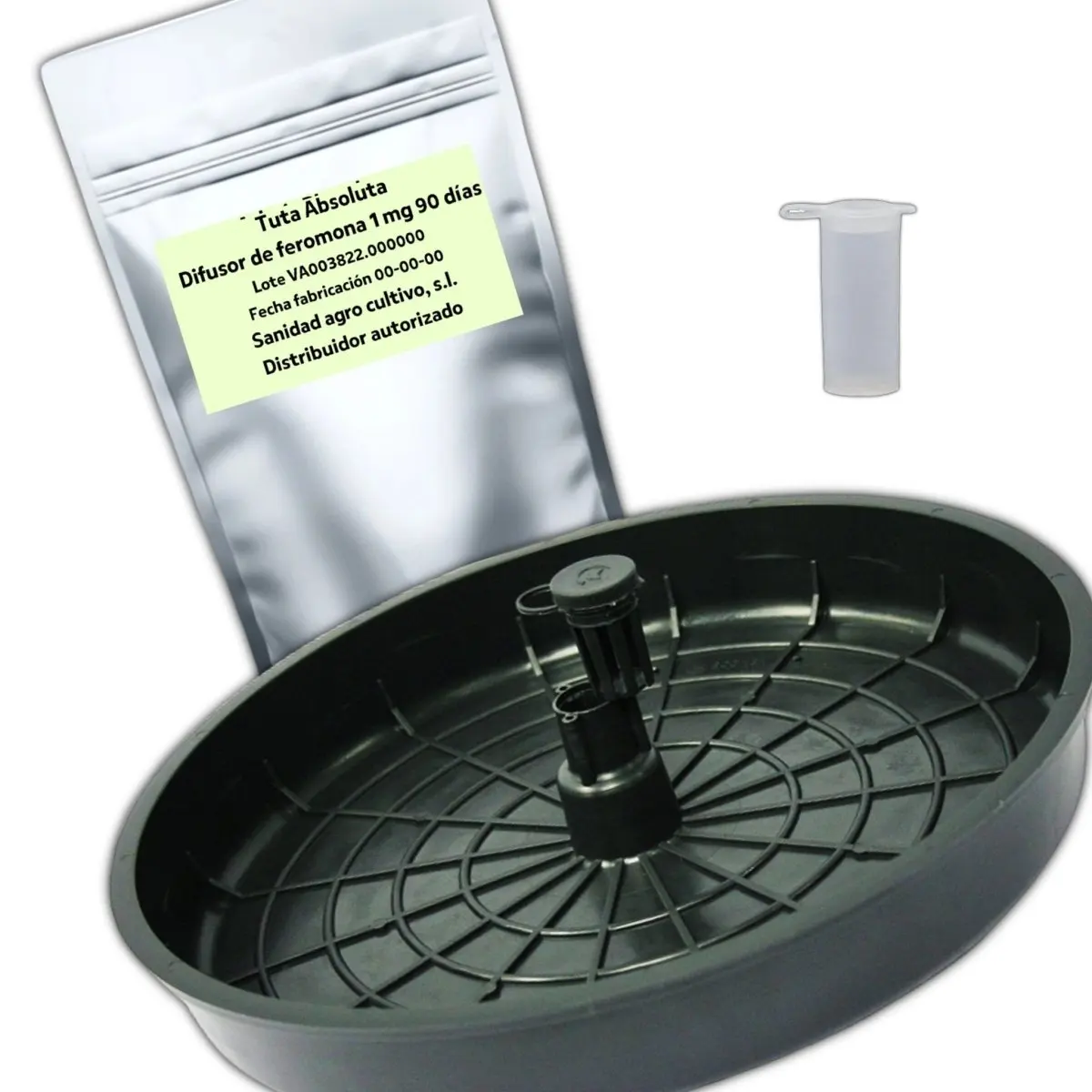 BricoLoco.com Kit Sistema antiplaga tomates con trampa y Difusor de feromona sexual Anti Plagas