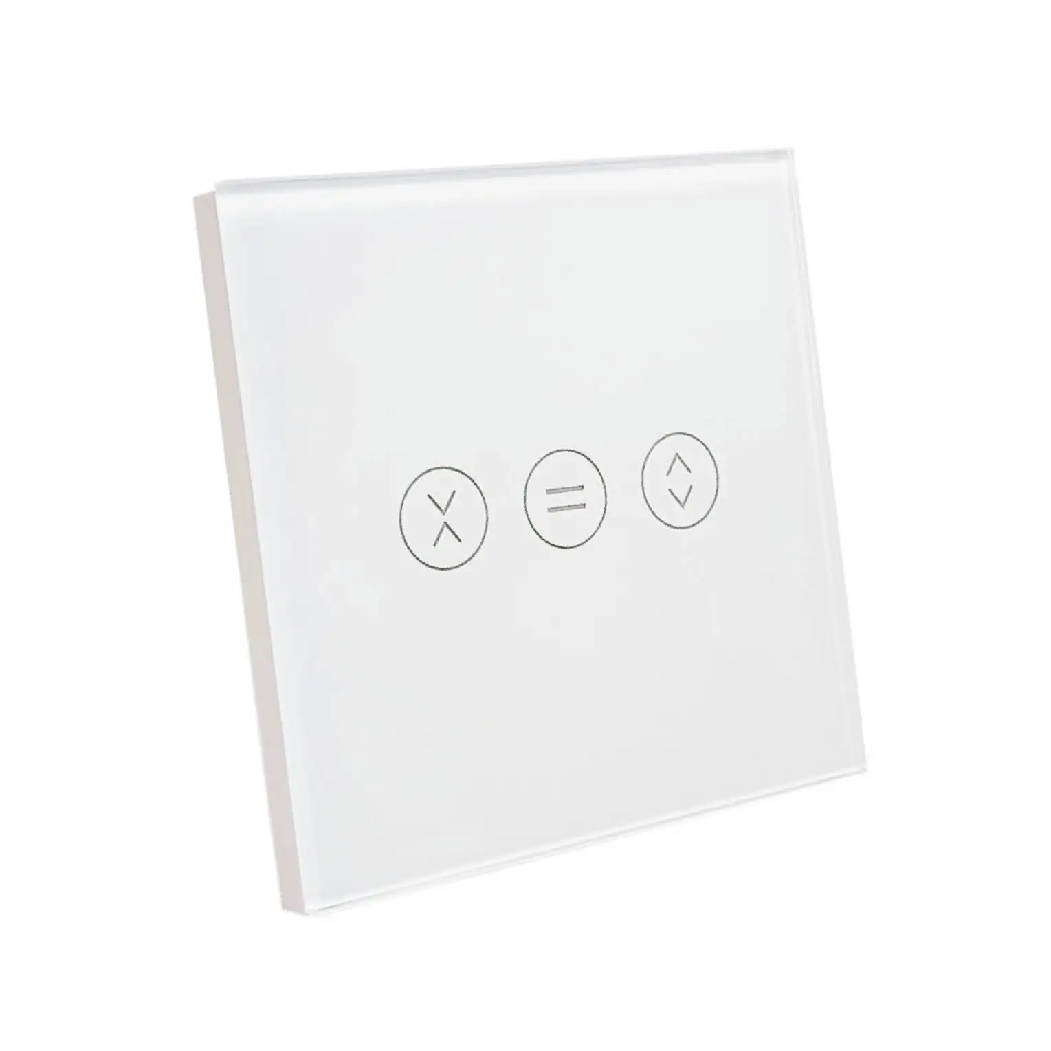 LED ATOMANT Interruptor de Cristal para Persiana Wifi. Interruptor Inteligente Mediante APP del Telefono. Compatible con Alexa y Google Home. Pulsador Tactil para Motor Persianas/Cortinas
