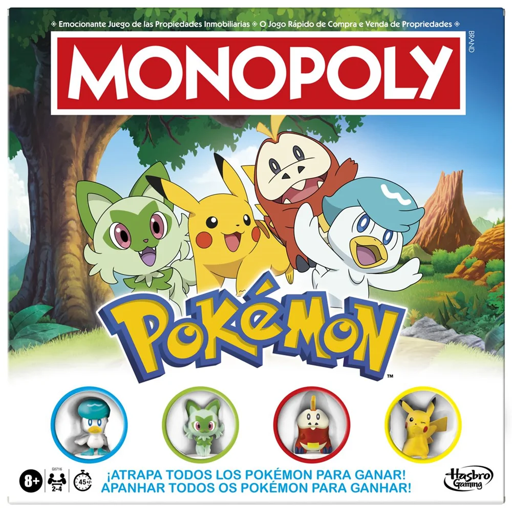 Monopoly Pokémon Classic Game by Hasbro - Spanish board game for 2-10 players, featuring iconic Kanto and Johto locations, Pokémon collecting, and easy-to-learn rules for family fun and entertainment. #6
