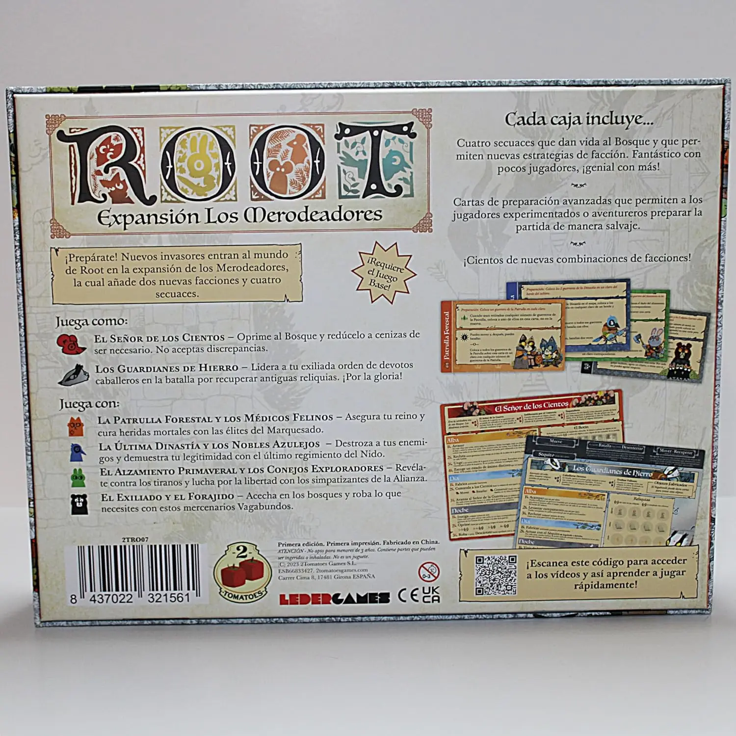 2tomatoes Games | Root: the marauders | Board game with board | Rolling dice | 2-6 players | Language: Spanish | Theme: Animals
