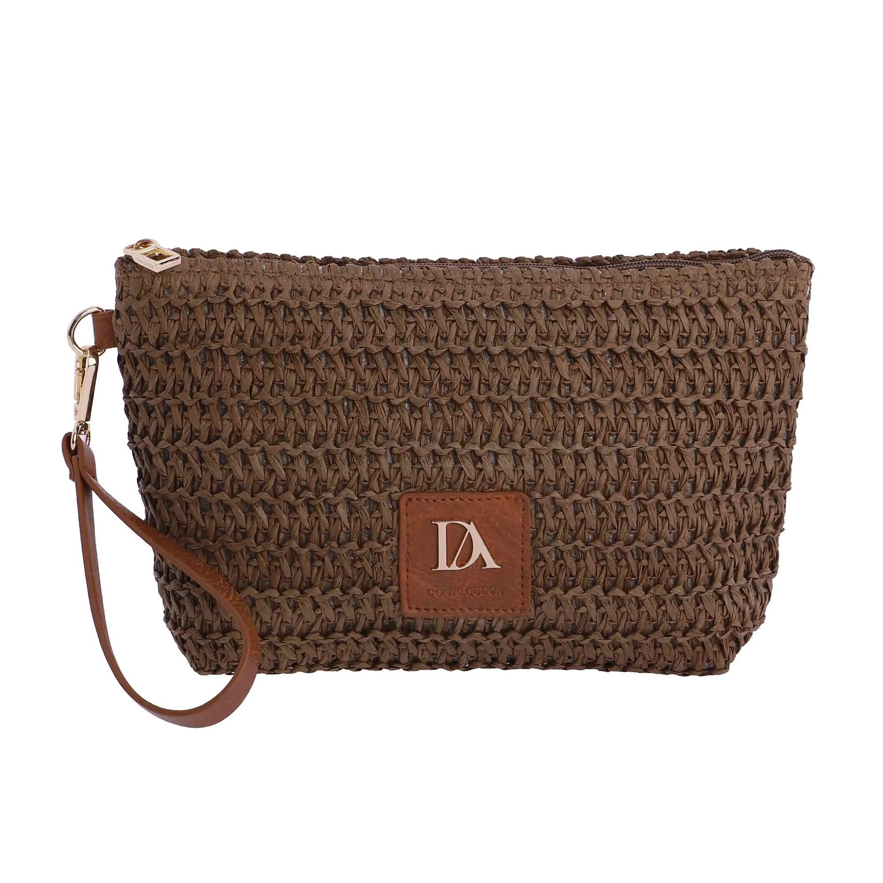 Bolso de mano para mujer Rilena de fibras naturales con cremallera