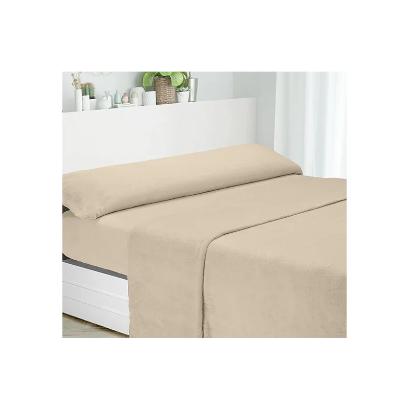 Juego de Sábana Coralina Cama 90/105/135/150/180, set de 3 Piezas Sabana Bajera Ajustable, Sabana Encimera y Funda Almohada, Sabana Invierno, Sabana Termica, 100% Polister