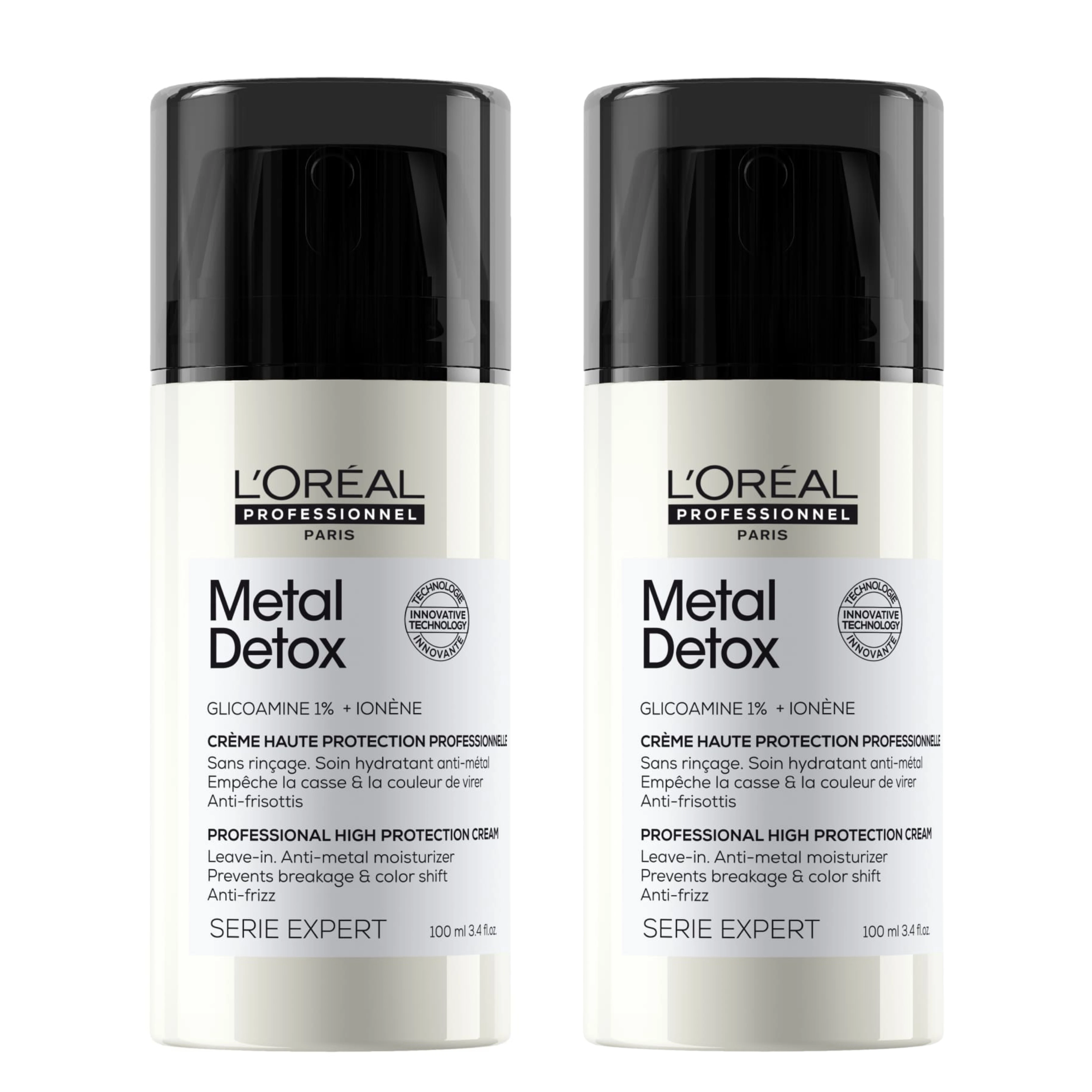 Pack L'Oréal Professionnel Metal Detox Crema Alta Protección x2 – Protección Anti-Frizz y Anti-Rotura