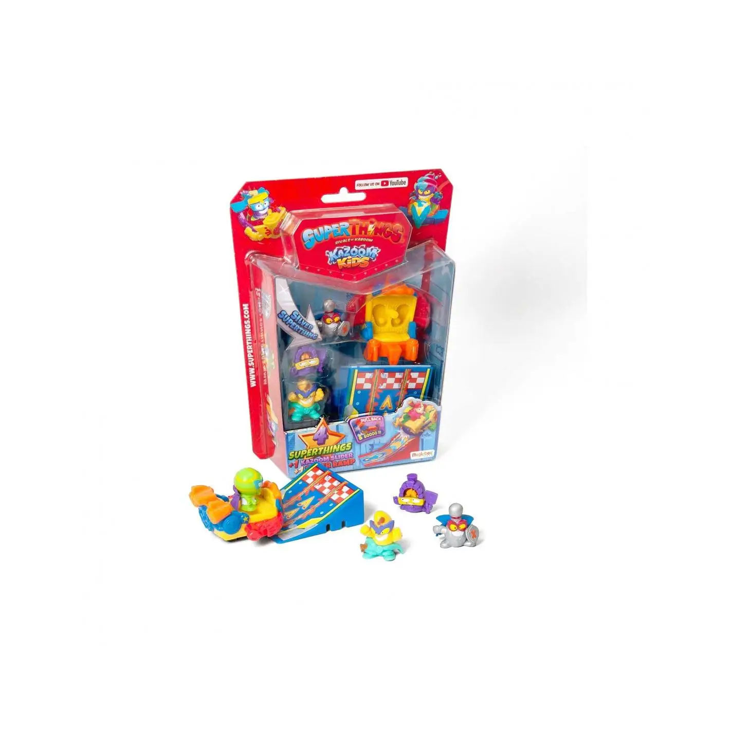 SuperThings Kazoom Kids series 8 Blister 4 figures + Kazoom Slider + Super Ramp - Magicbox PST8B416IN00