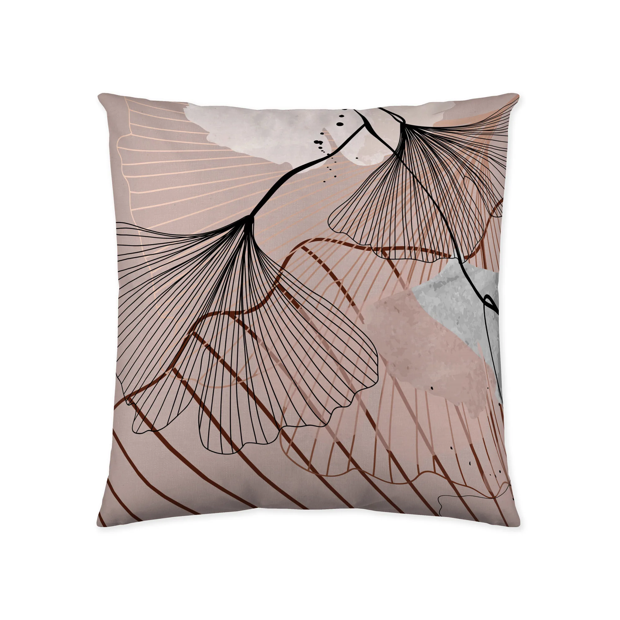 NATURALS - Funda Cojín Vacío Estampada - 100% Algodón Extra Suave - 50X50 cm - Fabricado en España - Modelos Florales