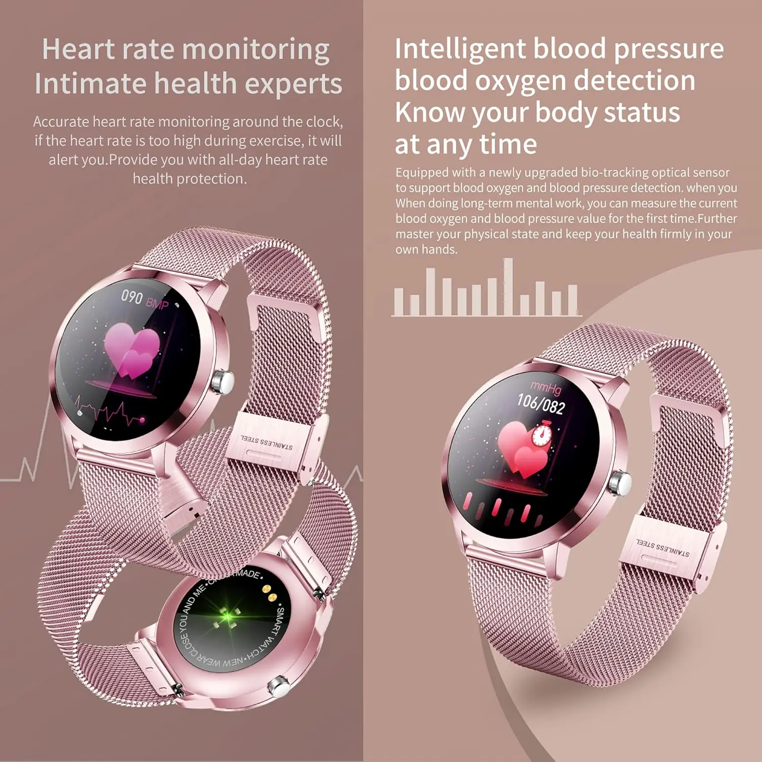 Smartwatch for Men with 1.43" AMOLED Display, Bluetooth Calling, Heart Rate, SpO2, Blood Pressure Monitoring, IP68 Waterproof, 120+ Sports Modes, 400mAh Battery Compatible with Android and iOS.