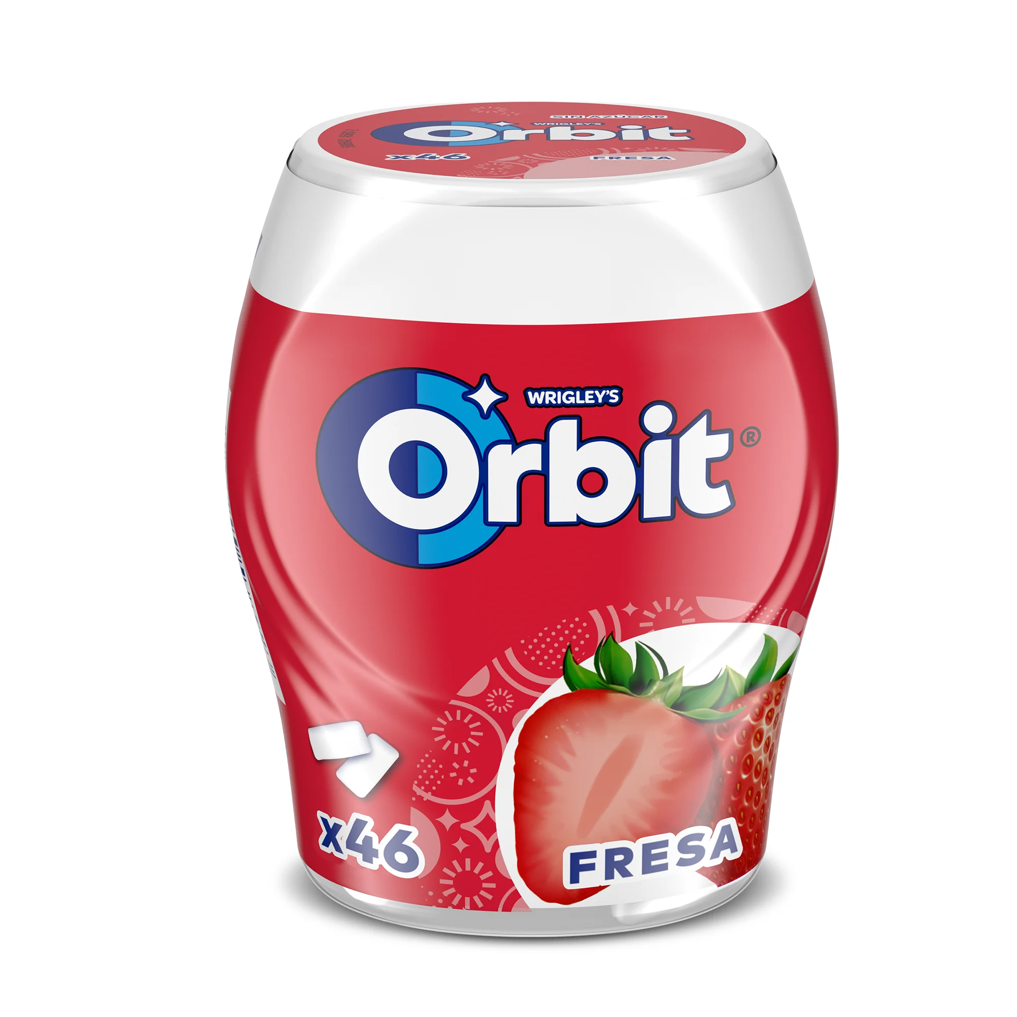 Orbit jars sugar-free strawberry gum in dragees, 6x46 units #2