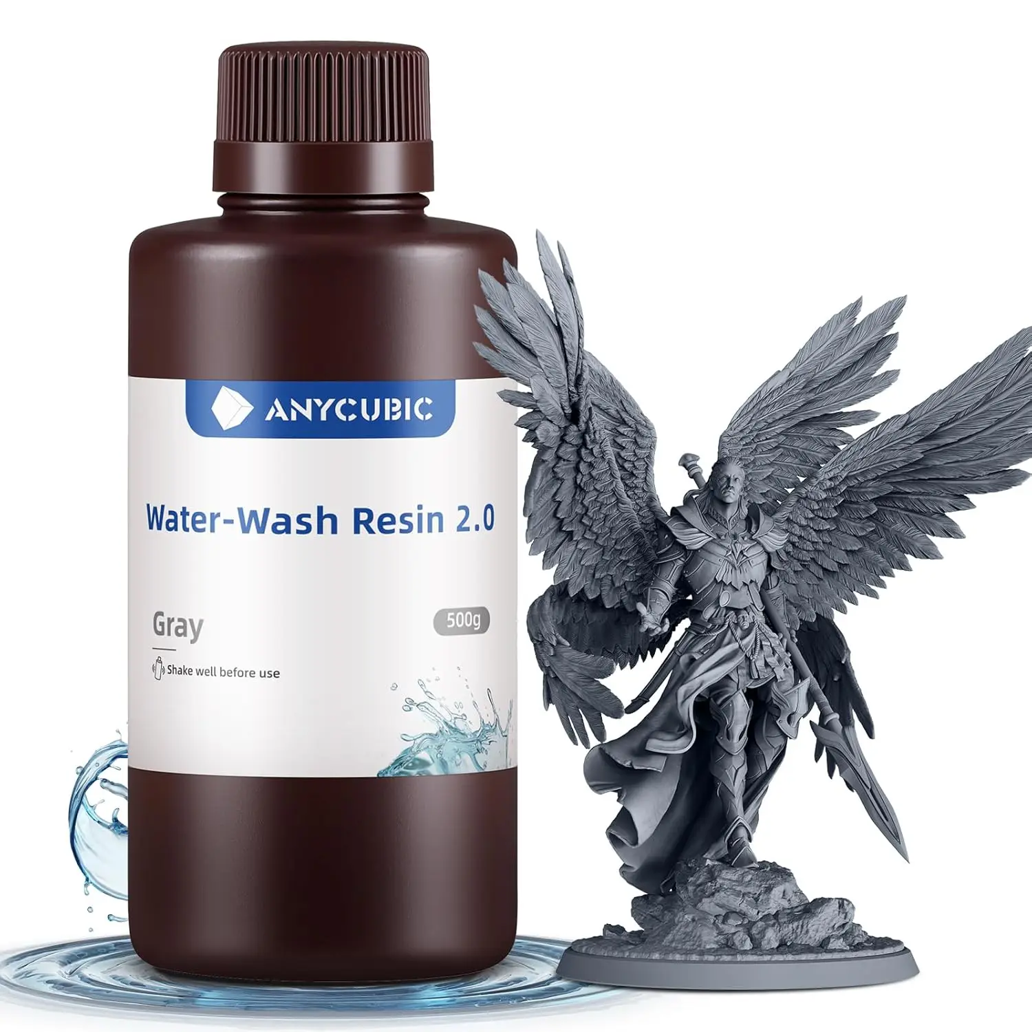 1Kg Water Wash Resin Anycubic 2.0, Resina Lavable al agua Anycubic 2.0, Impresion 3d