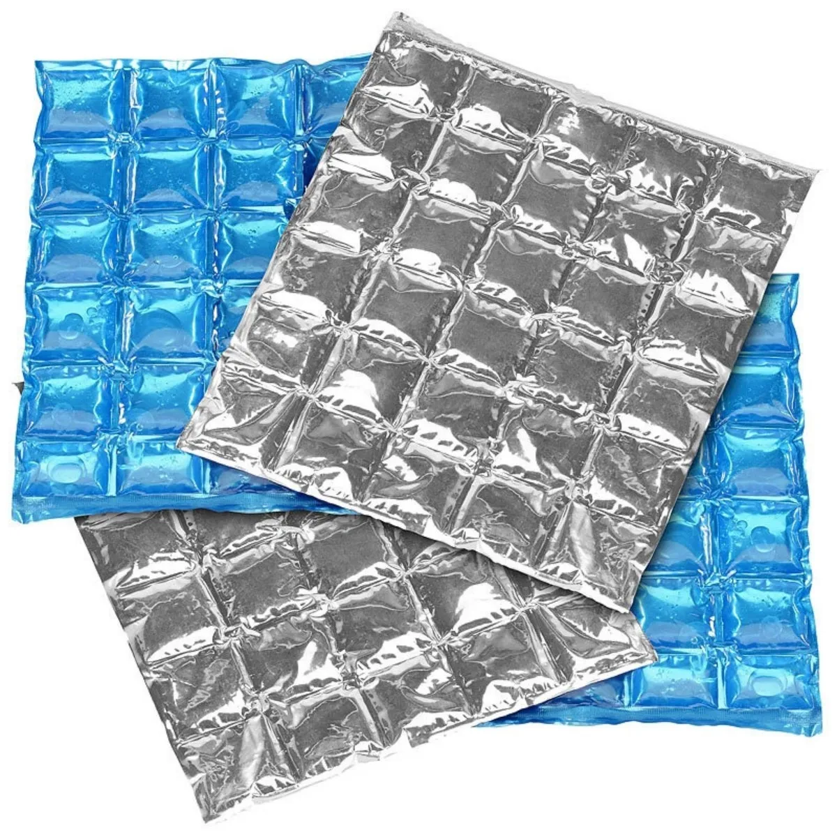 ZYLX SHOPPING - Pack 2/4 Acumulador de Frío para Nevera Portátil – Placa Refrigerante Reutilizable 30 Cubitos, Bolsa de Hielo para Camping y Picnic
