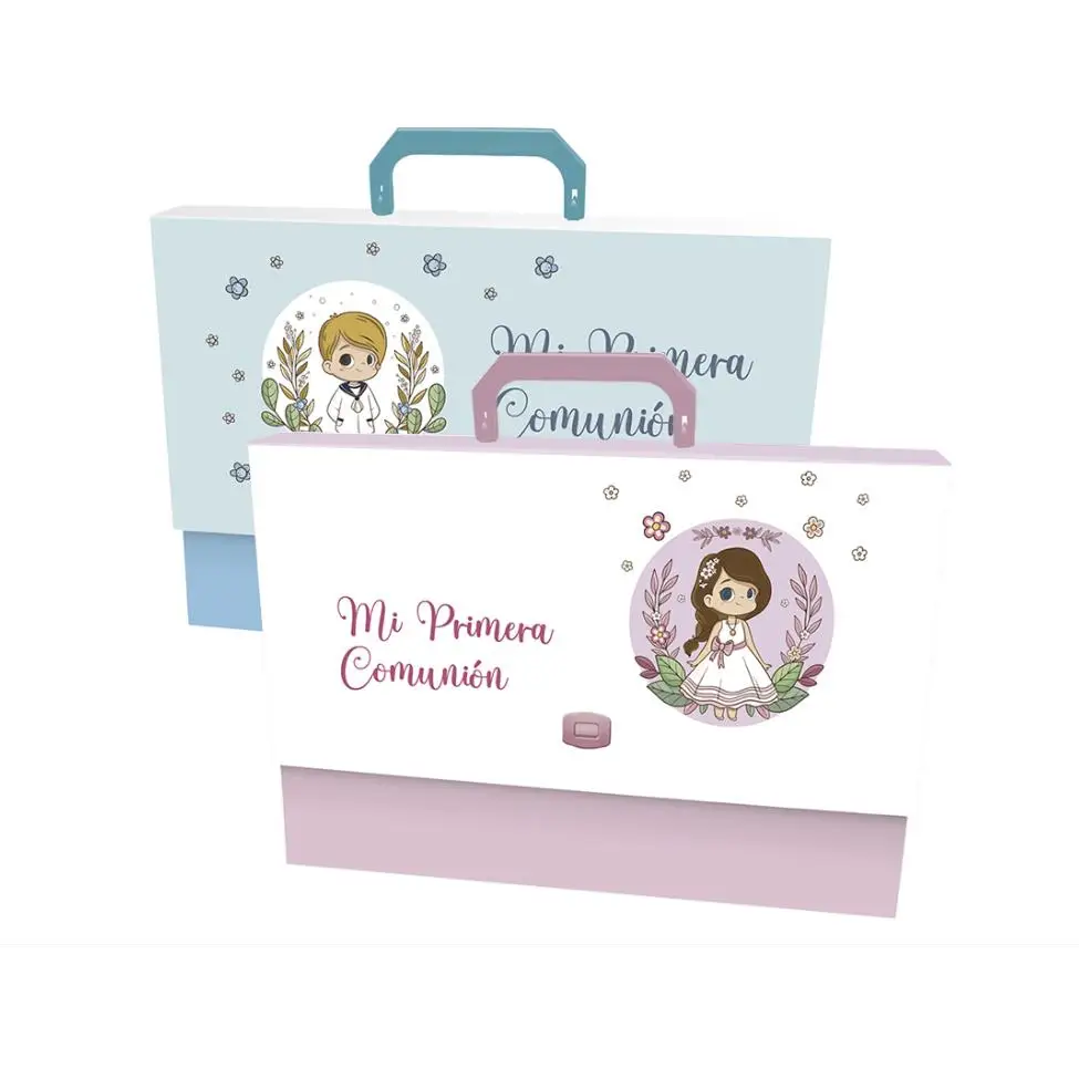 COMUNION – Set maletín + libro recuerdo Mi Primera Comunión. Modelos surtidos: niño y niña. Libro