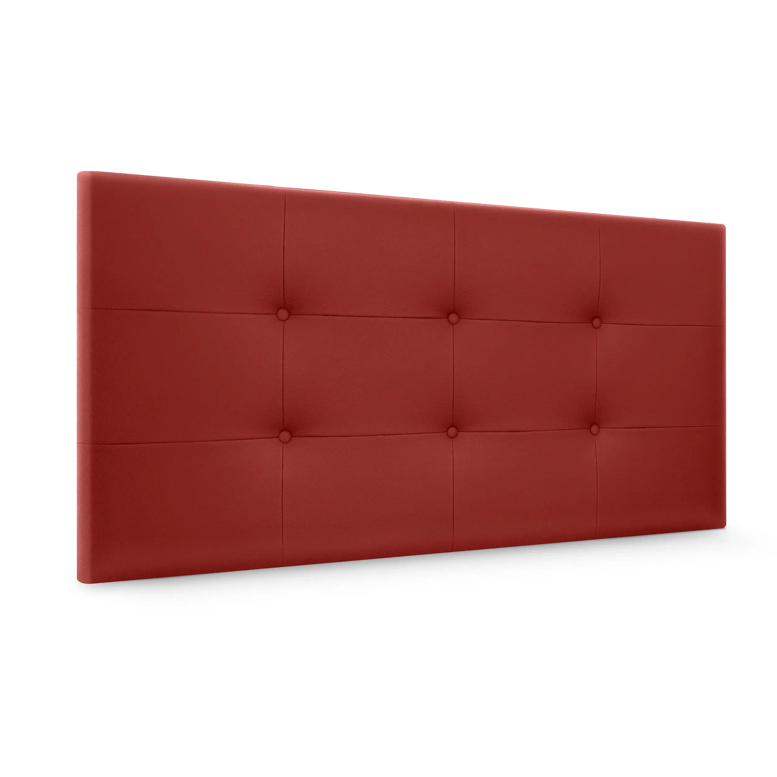 DHOME Cabecero Capitone Tapizado Polipiel o Tela Acualine con 8cm de Grosor Cabezales de Cama Acolchado Capitoné Cabeceros de Cama (Rojo Polipiel)