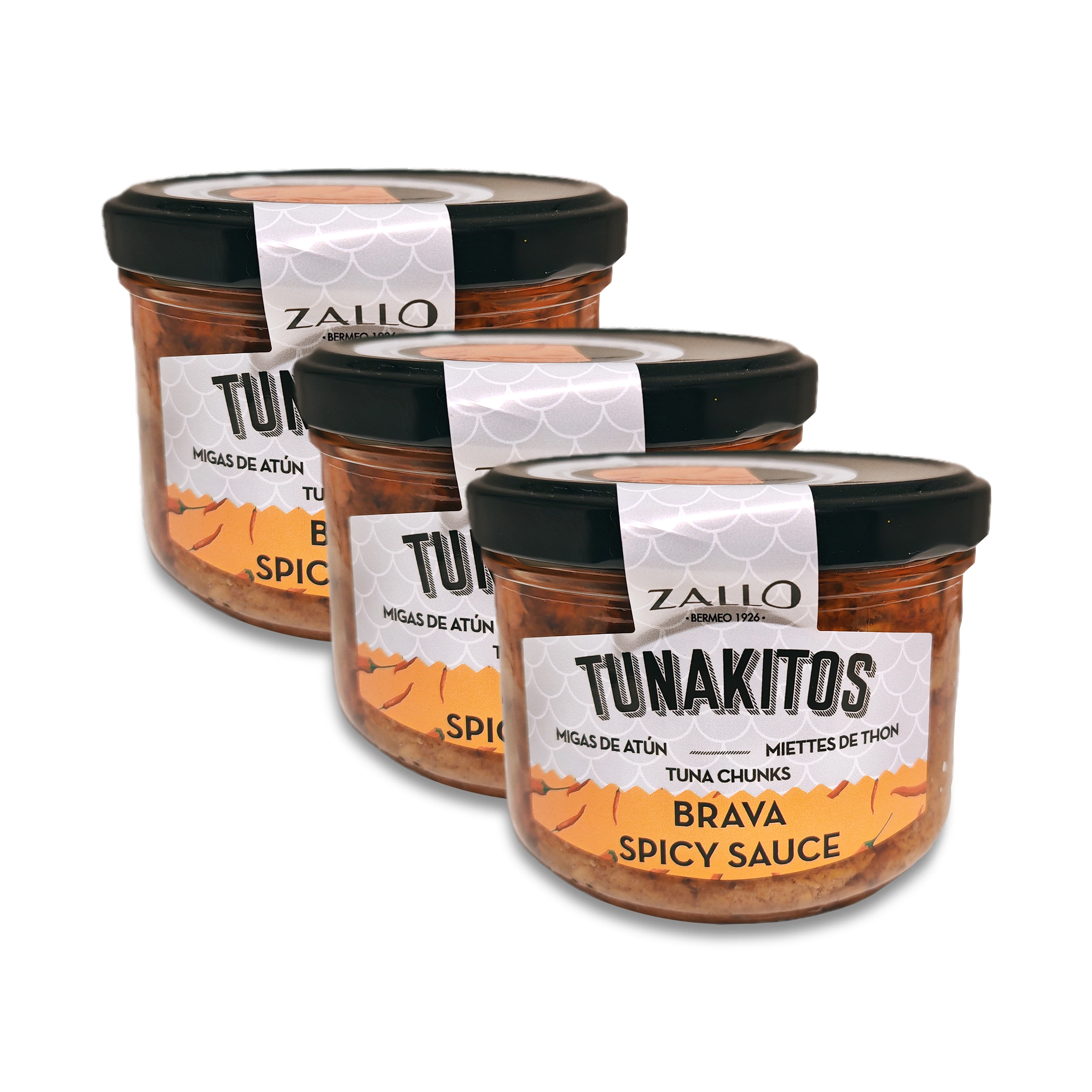 Migas de atún "Tunakitos" en salsa brava de Zallo (pack de 3 unidades de 220gr)