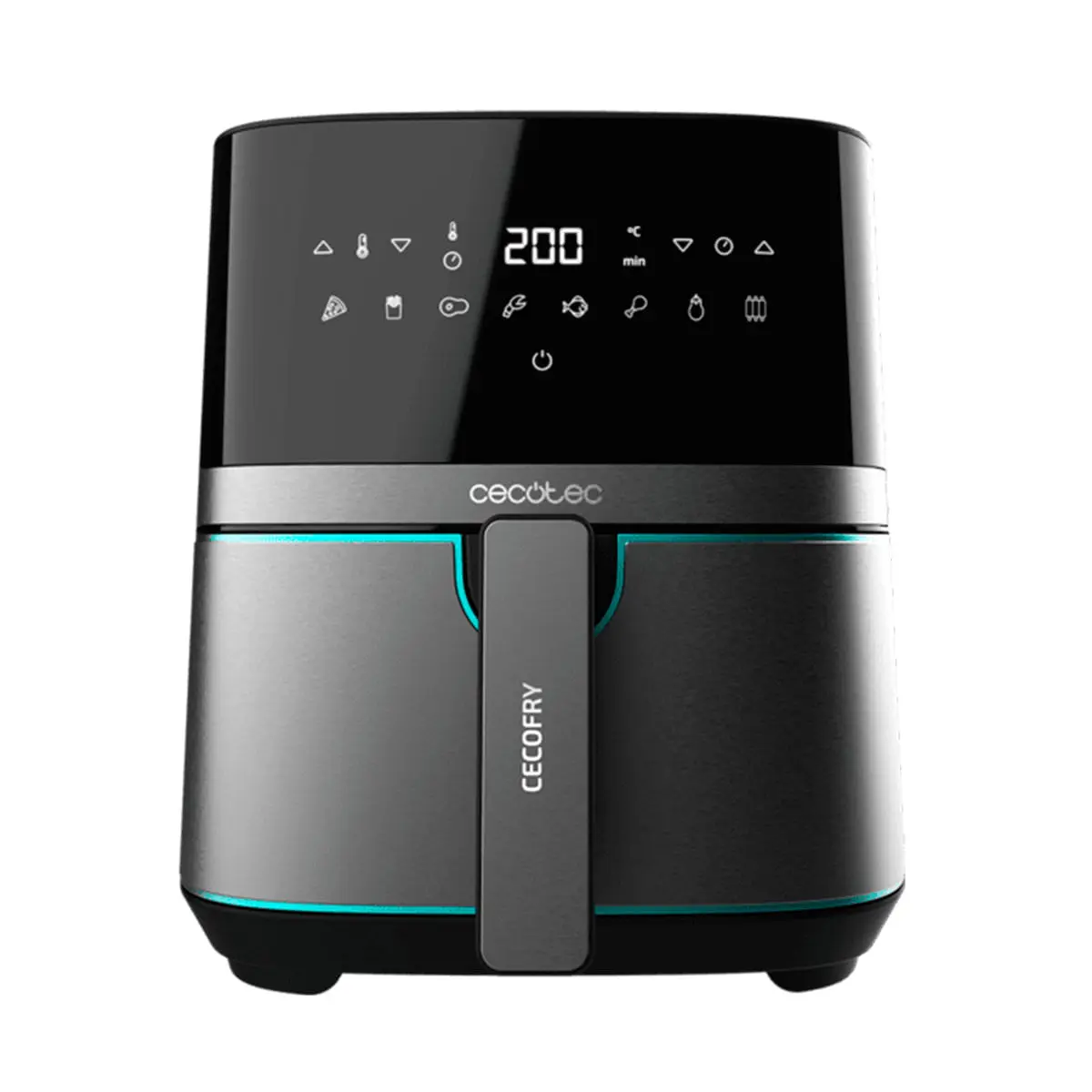 Freidora de aire Cecotec Cecofry Full lnoxBlack 5500 Pro 1700W 5,5L 8 modos de cocinado negro/inox