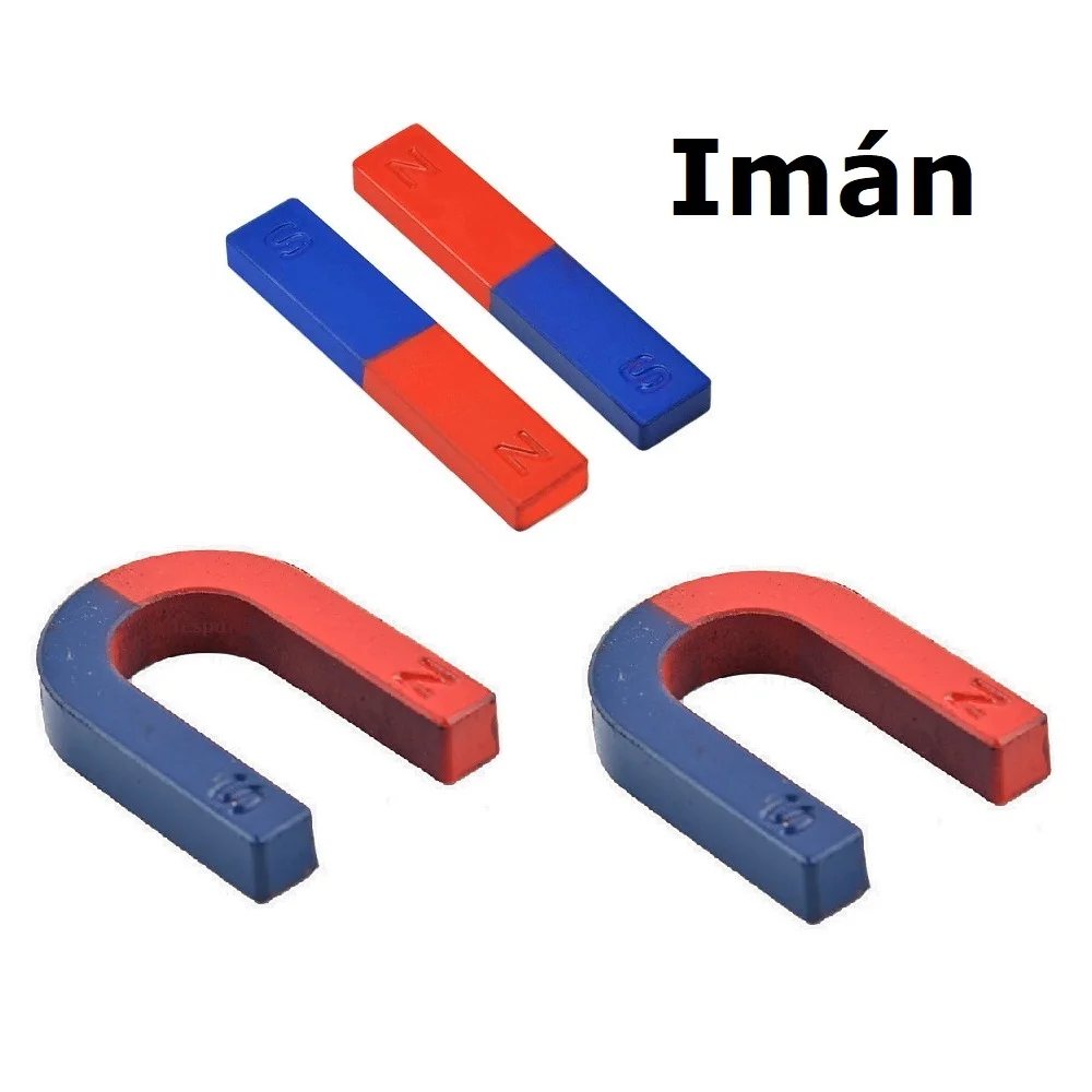Imán rectangular y Imán Del Zapato Del Caballo,color rojo y azul,4 unidades,manualidad,cm,fespu