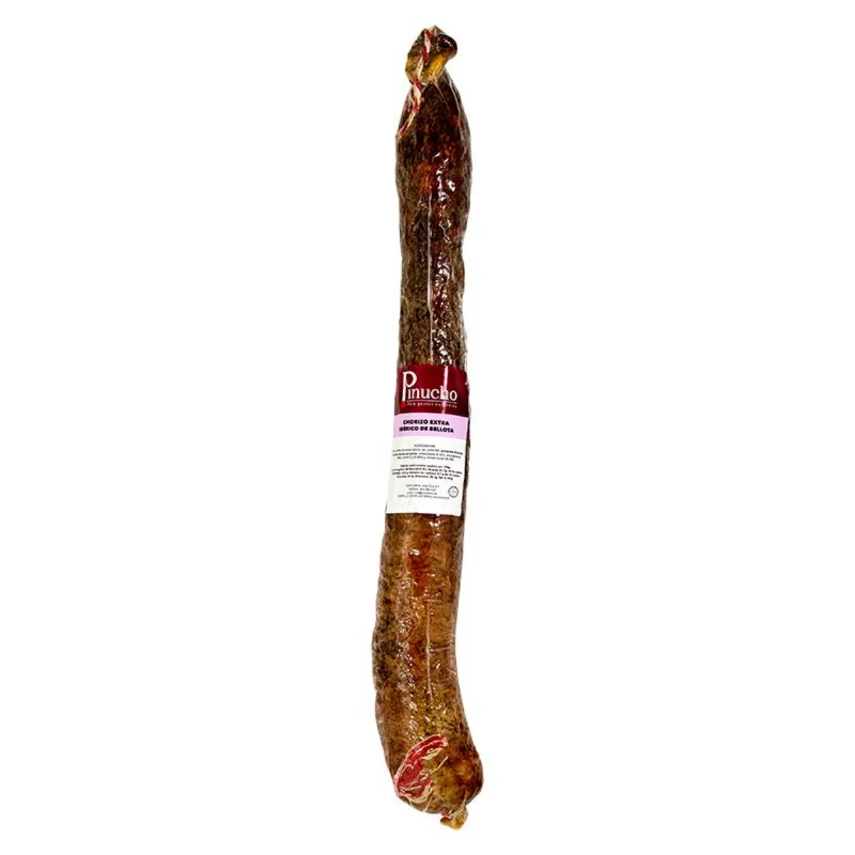 Chorizo Ibérico Bellota Dulce, Embutidos Pinucho Guijuelo, Pieza Entera Sin Picante, Tripa Natural Cular, Sabor Pata Negra, 1,2kg