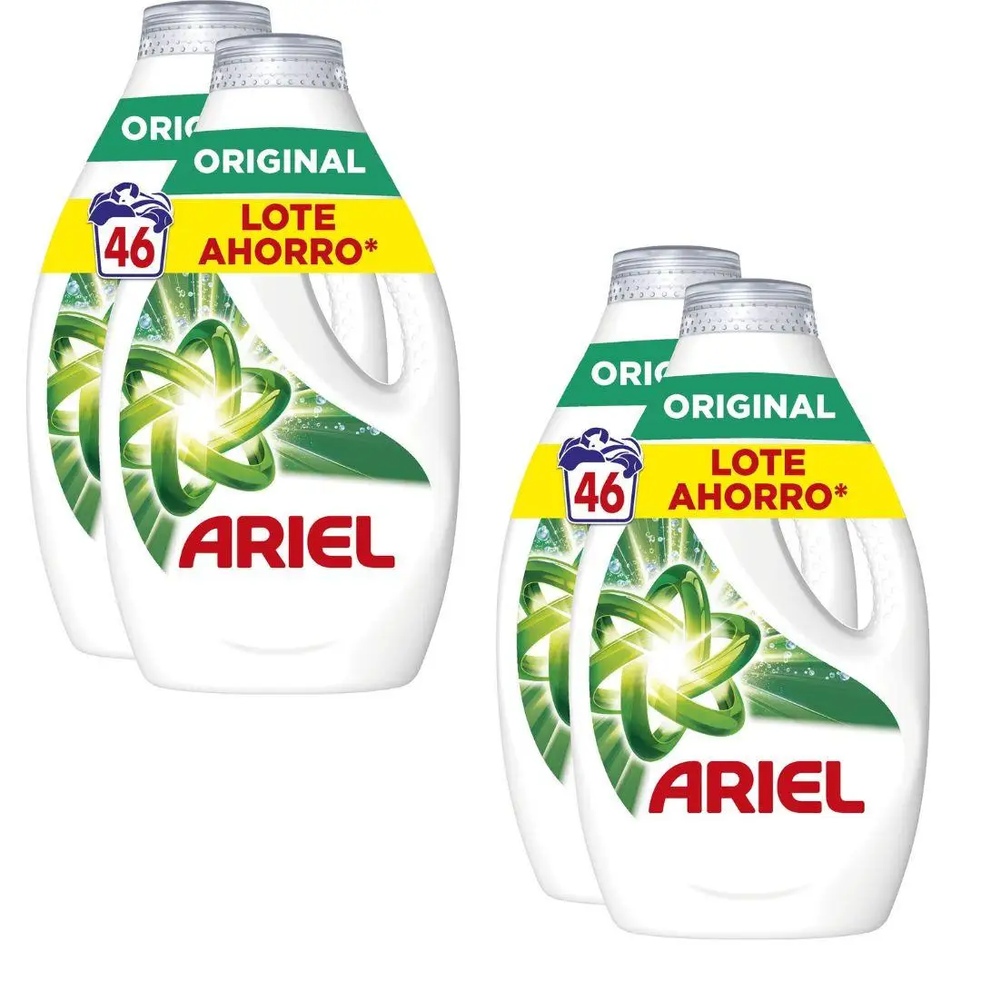 Ariel Original liquid detergent-Pack of 92 washes (4 bottles of 23 washes) deep cleaning and radiant shine for your clothes!