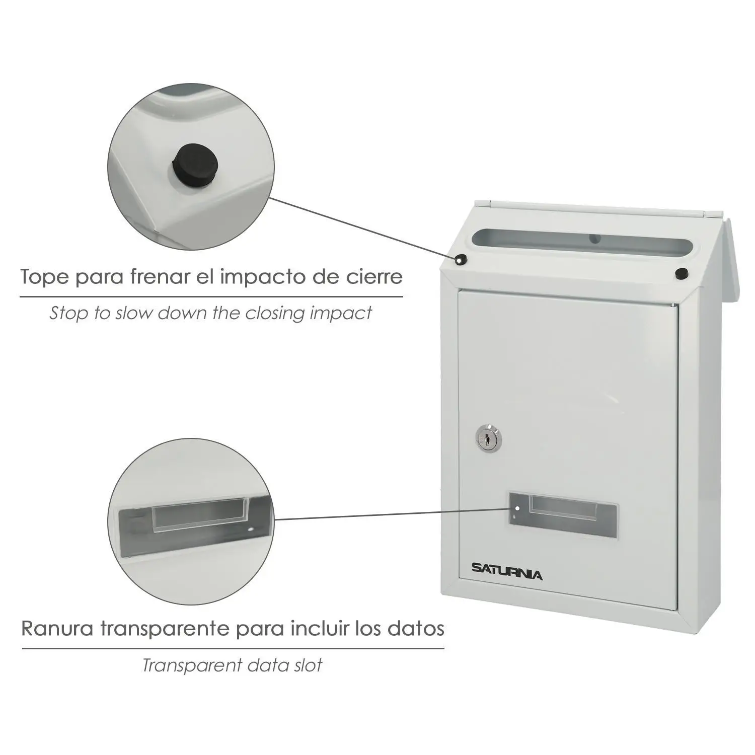 Exterior mailbox 205x300x70mm White