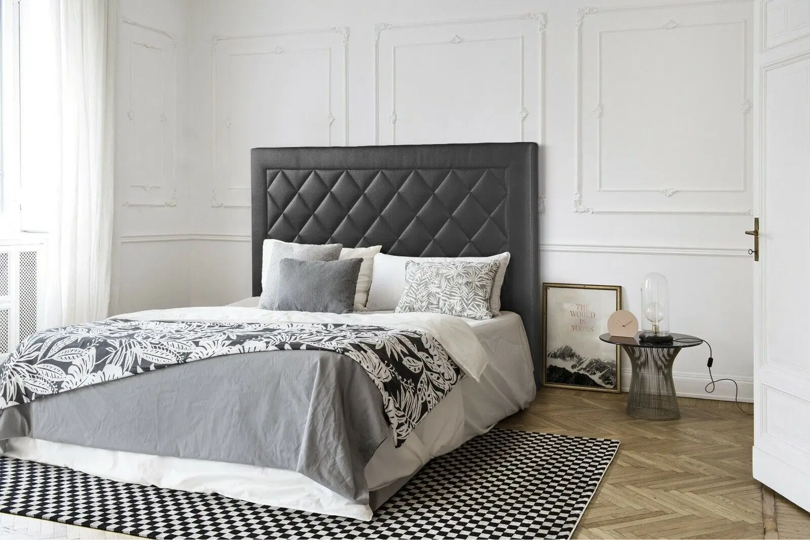 Monaco. Bed headboard in leatherette. 130 cm high (for 135 or 150) balances and Stocks