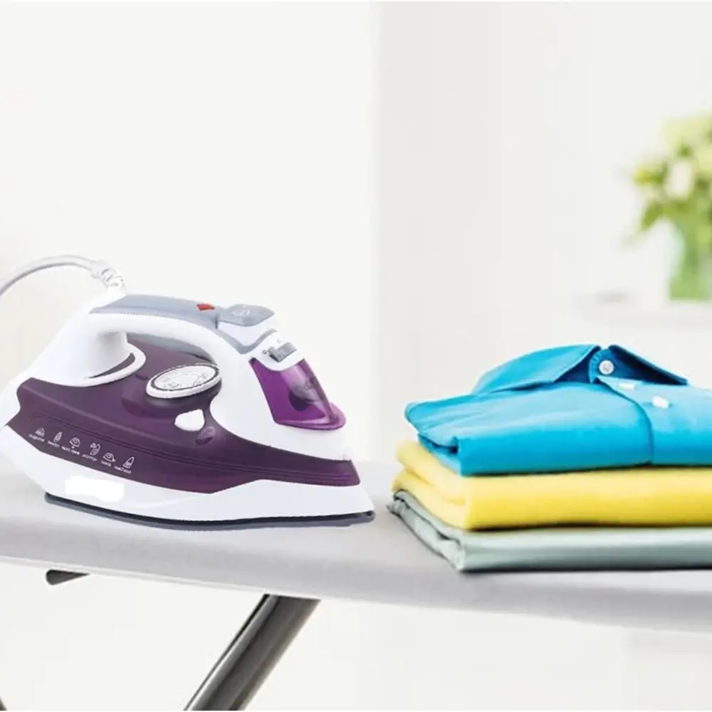 Trébol advance electric steam iron with non-stick base and ceramic coating - 2200w, 350 ml of water, horizontal and vertical steam, self-cleaning