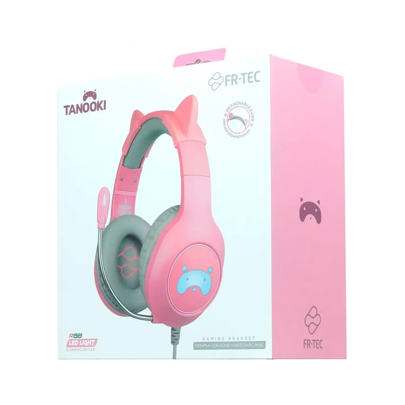 MediaMarkt Fr-Tec Auriculares Gaming, Headset Tanooki, Diadema, Micrófono, Rosa - Imagen 4