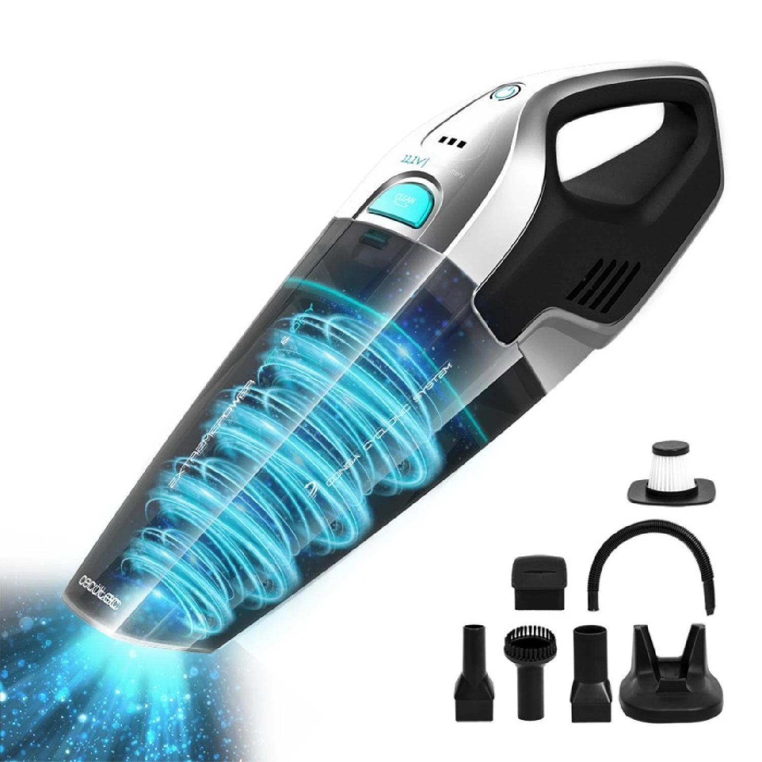 Hand vacuum cleaner Conga Immortal ExtremeSuction 11,1 V Hand. Vacuum solid and liquid, lightweight and bagless, range time 20 minutes, 11,1 V, cyclonic technology