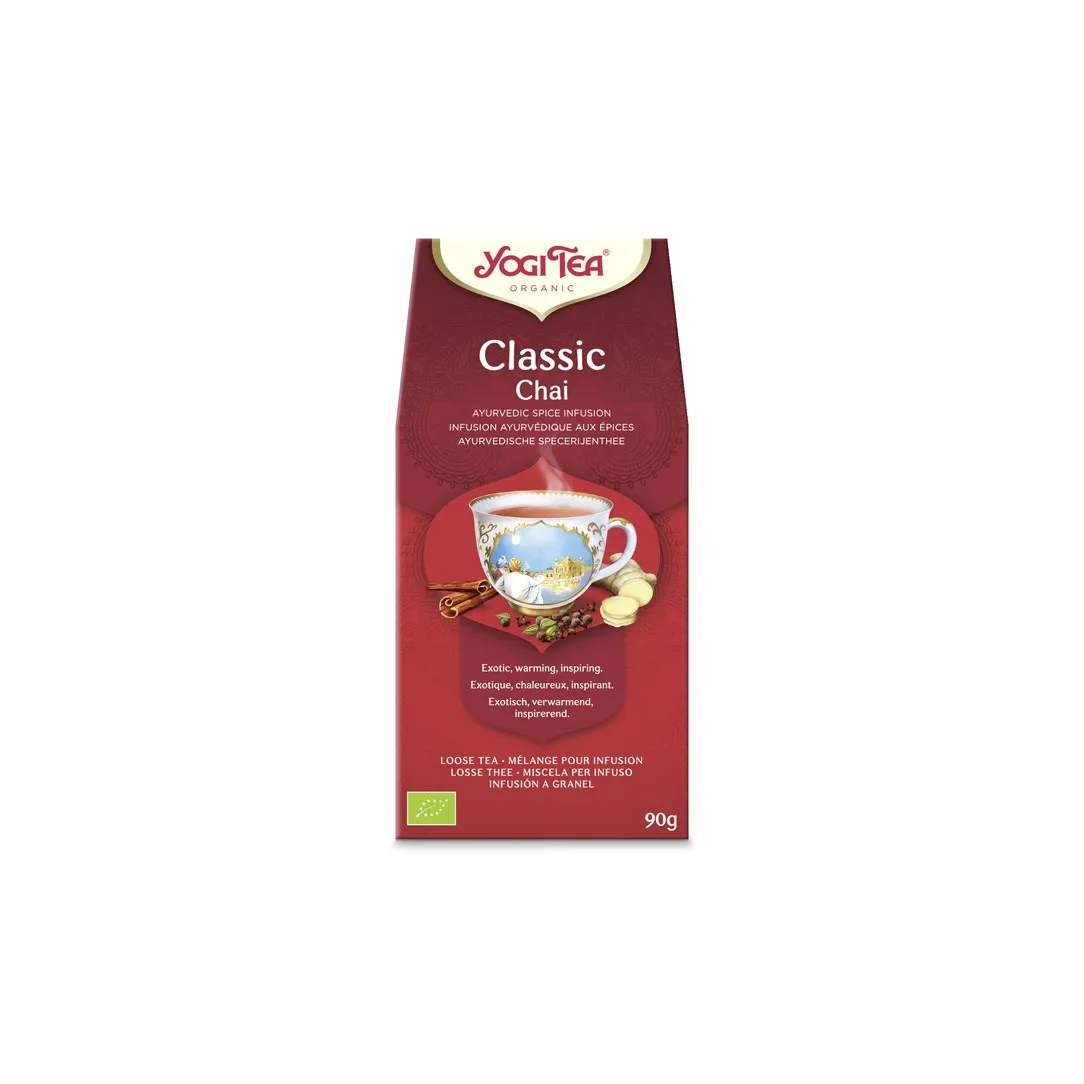 Yogi Tea Classic Chai Granel 90g - Té de Especias Ayurvédicas Reconfortante