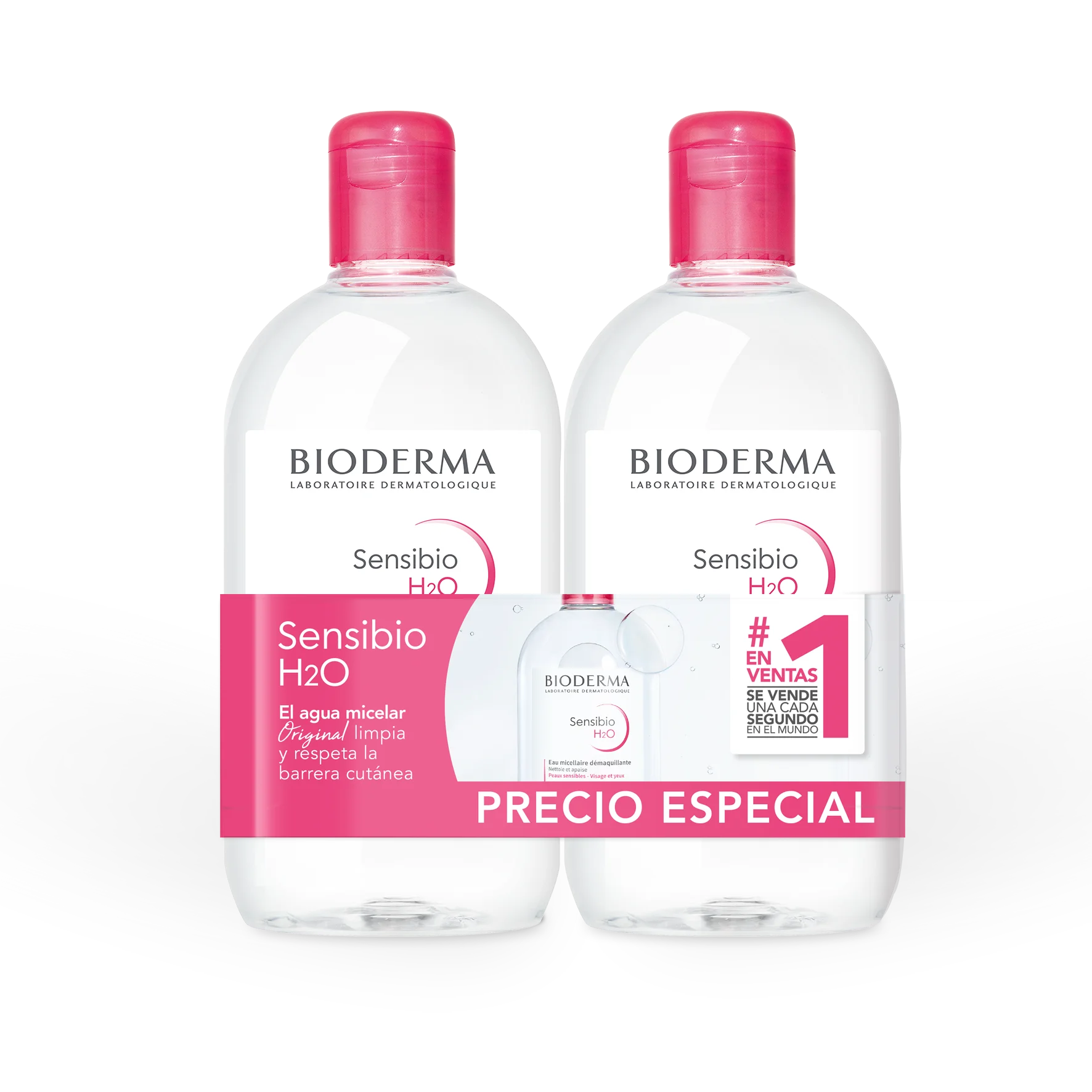 BIODERMA PACK SENSIBIO agua micelar 500 ML