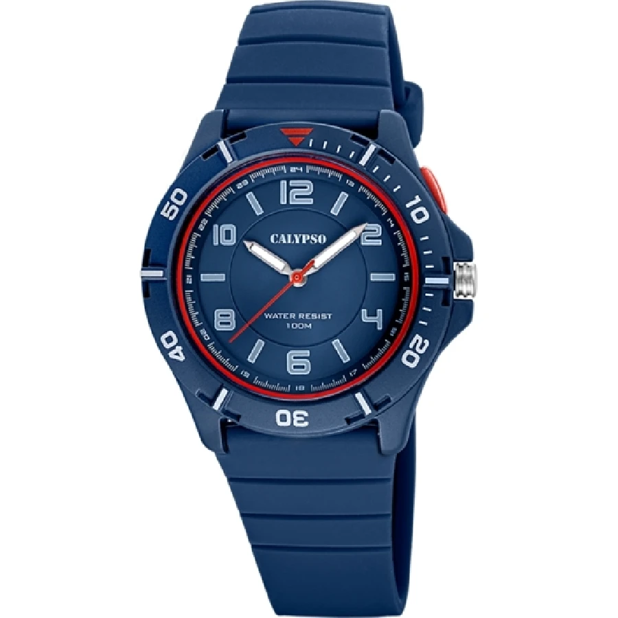 Calypso men's Swee Time analog rubber blue K5857/5 Watch