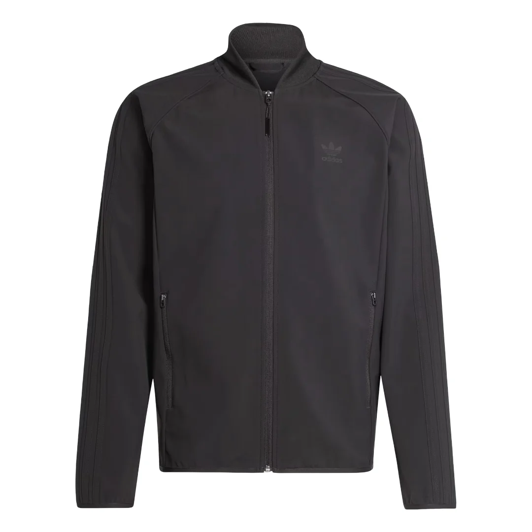 Adidas SST Bonded - Chaqueta deportiva para hombre negra con cremallera