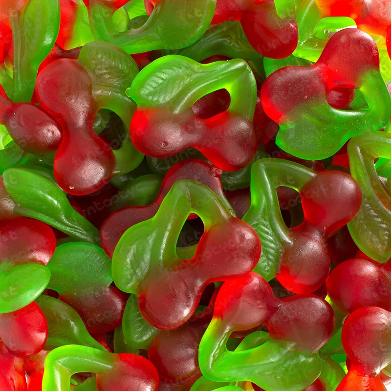 Trolli glitter cherries-1kg Gluten-free bag