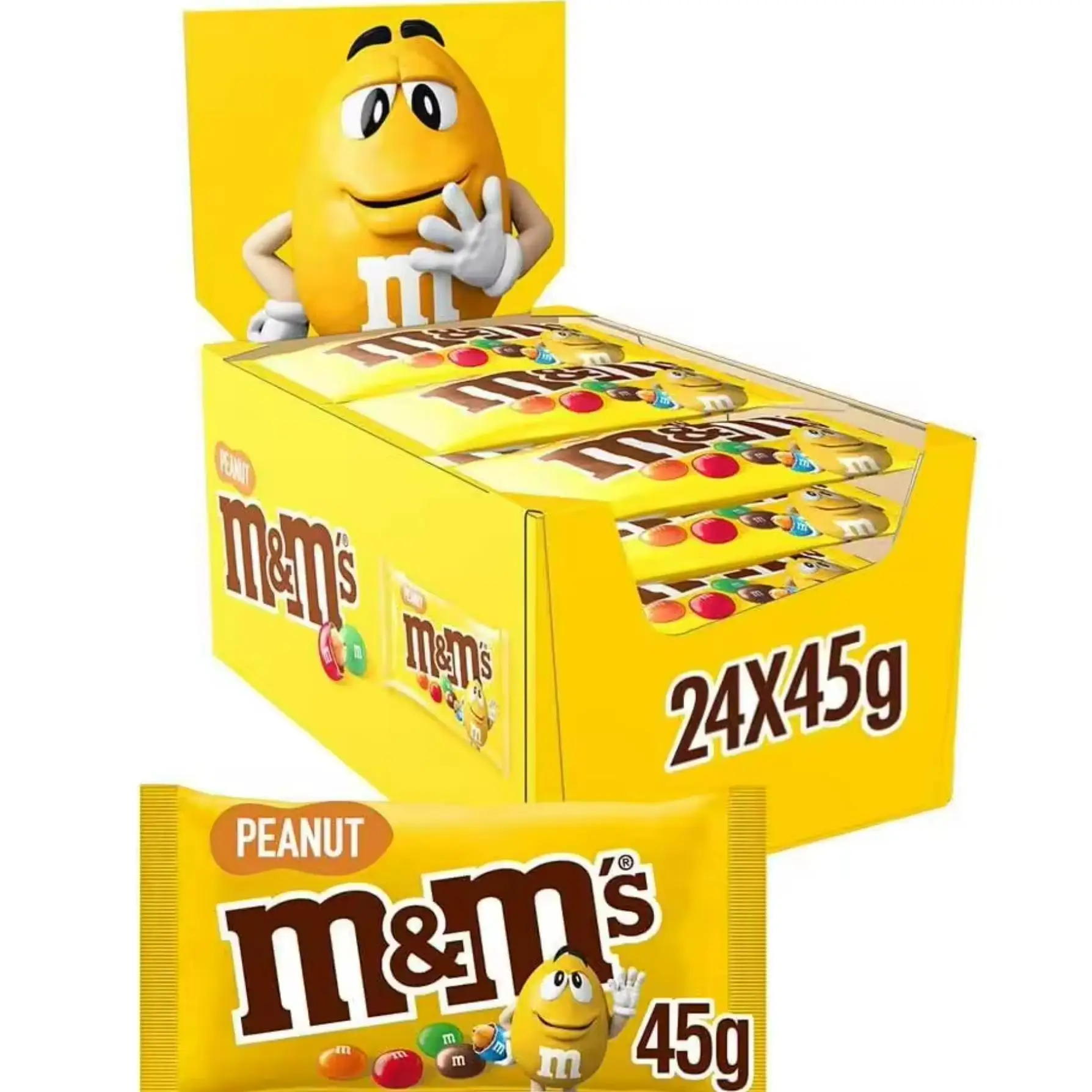 Mars Caja de Twix, Mars, Snickers, M&M's Cacahuete, Maltesers | 24/25 unidades por caja. Apto para Vegetarianos