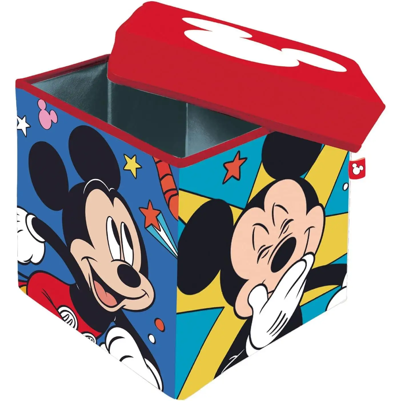 Caja Organizadora con Tapa, Cubo de Tela Guardatodo para Ropa, Libros, Juguetes, Pelotas, y Asiento Infantil para Sentarse 30 x 30 x 30 cm