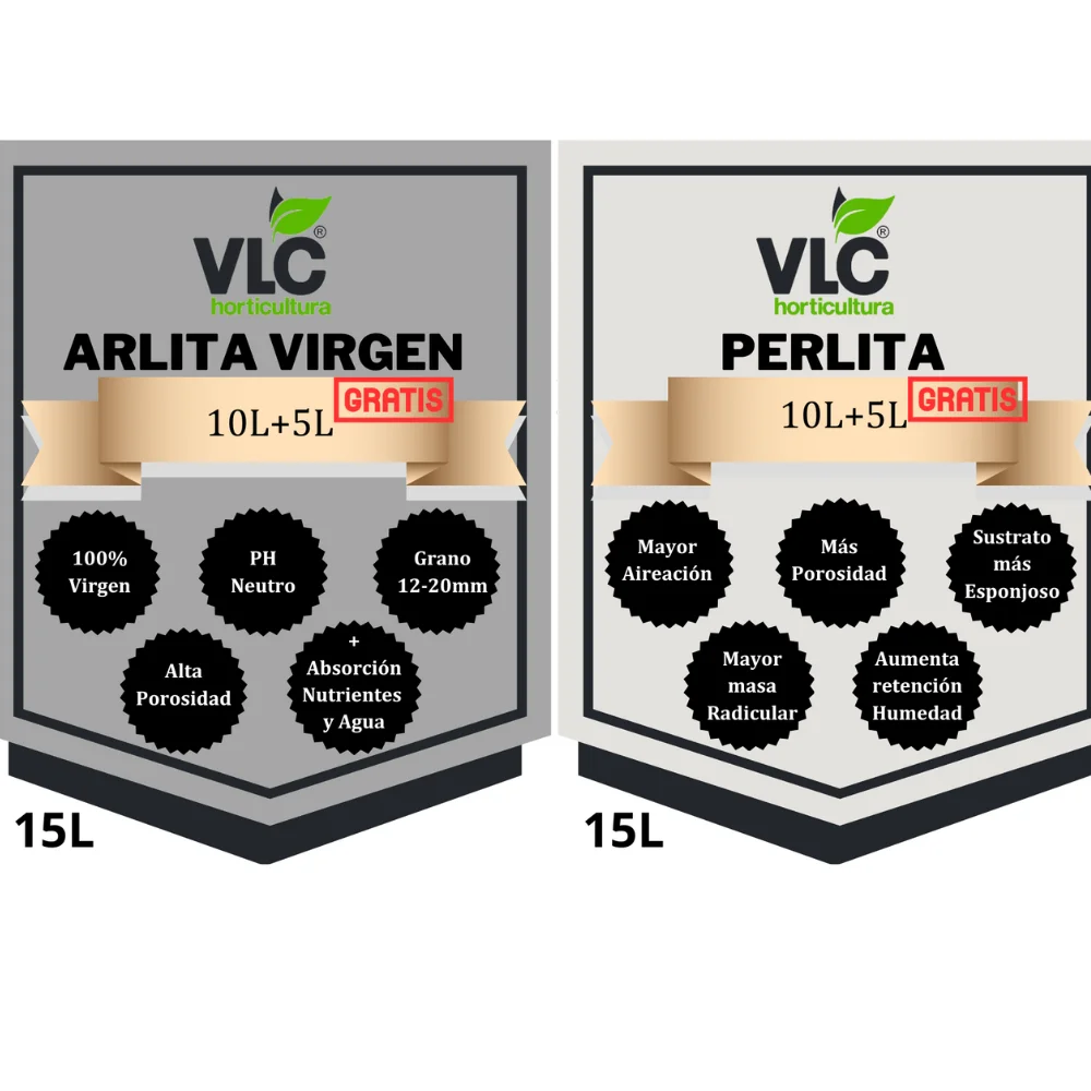 ✅15L perlite Pack + 15L arlite for VLC plant horticulture suitable for all kinds of garden cultivation, flowers, plants and to improve the qualities of all kinds of growing substrates and for planting with all kinds of plants.