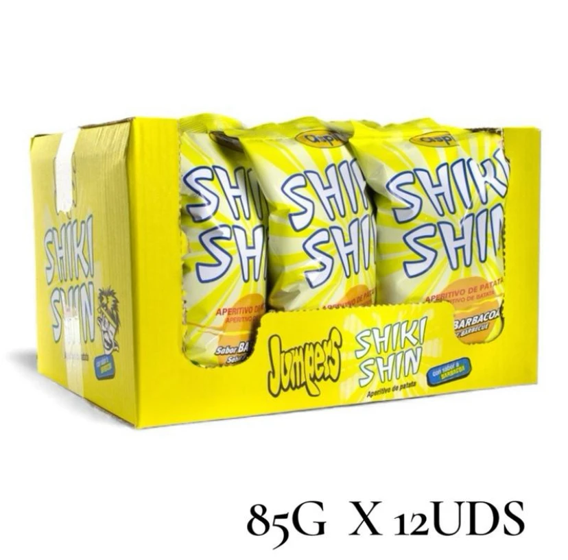 Aspil Shiki Shin Aperitivo de Patata 12x85gr Snack Ligero y Crujiente Venta por Cajas Completas