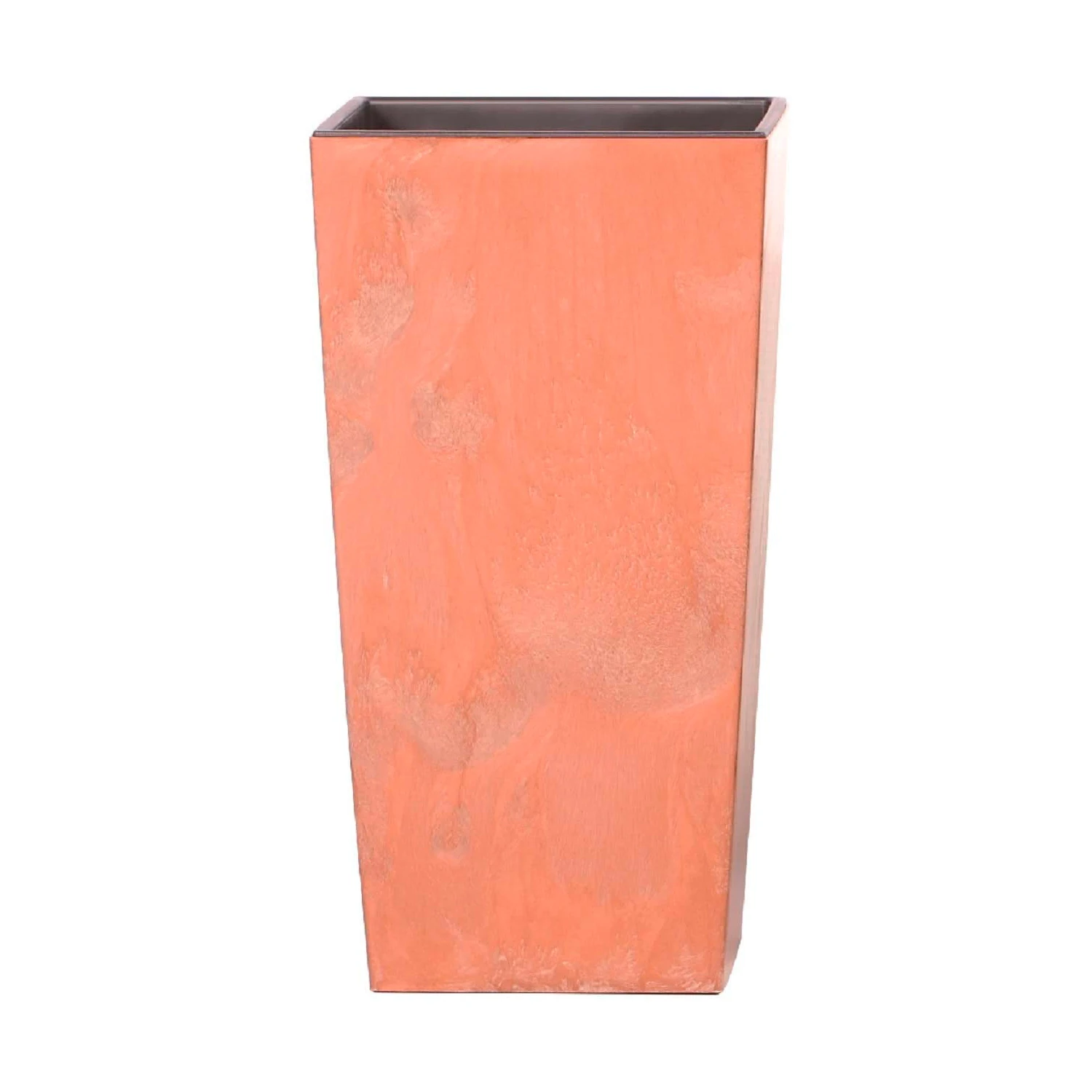Prosperplast Maceta Alta 91.5 L Urbi Square Effect Plástico Terracota