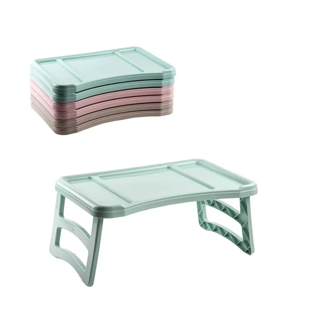 Plastic Forte Bandeja de Cama Plegable Multiusos 51x33x23.5cm - Rosa