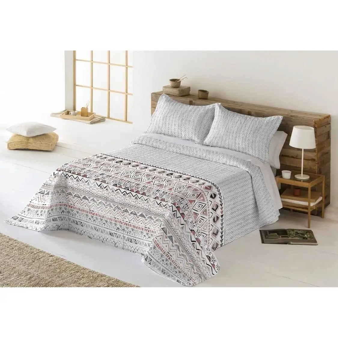 Colcha bouti para Verano y Entretiempo, Colcha para Cama 90-105-135-150cm 100% Poliester, Colcha Cubre Cama Fina, Suave