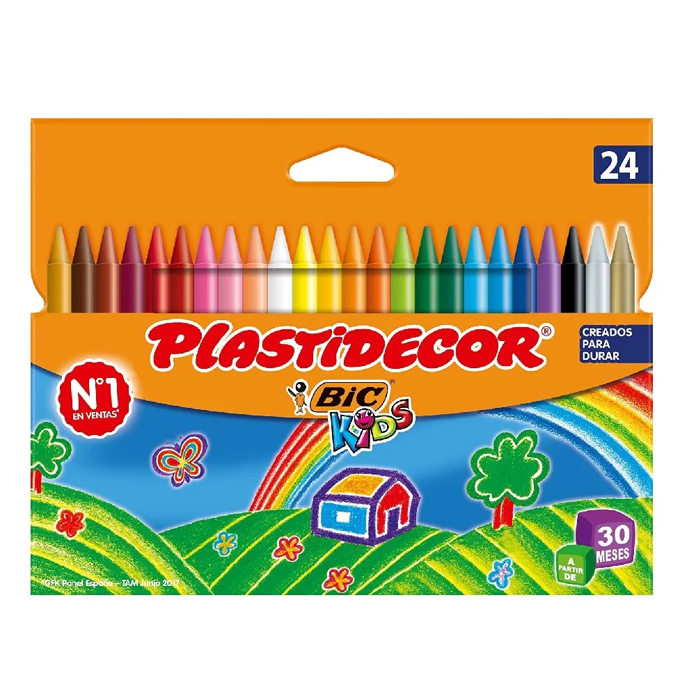 BIC Ceras Plastidecor Colorear Antimanchas (30 Meses+)