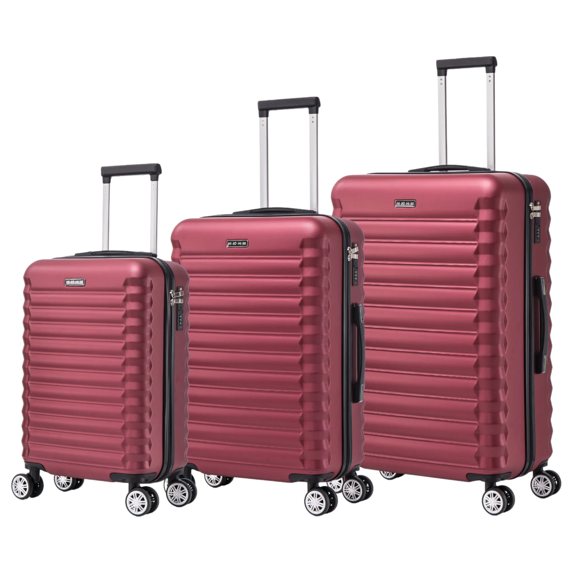 Stylish Travel Suitcase Set: ABS Light Case, Number Lock, 4 360 Rotating Wheels, Aluminum Telescopic Handle Suitcase Set Set Trolley Suitcase Cabin (Flash 7599 M003 8008 6020)