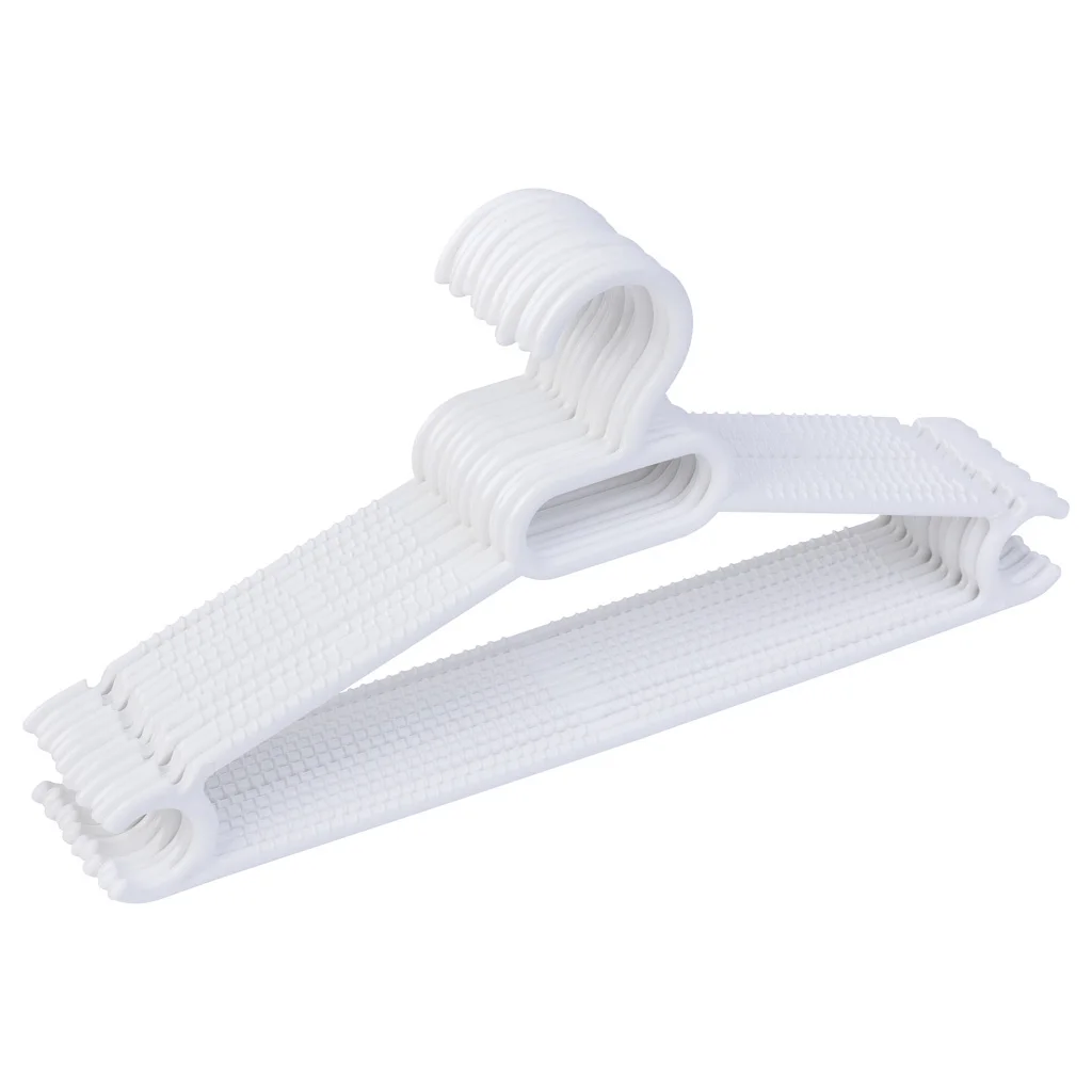 Wonderlust Deco - Percha multiusos extra de plastico blanca pack 12 uds 37x0,50x18h cm Blanco 37x0,50x18h cm