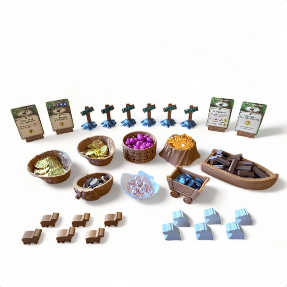Everdell Organizador Juego de Mesa - Pack de Mejora Deluxe [30 piezas] - 4 diferentes PACKS - La Cocina 3D