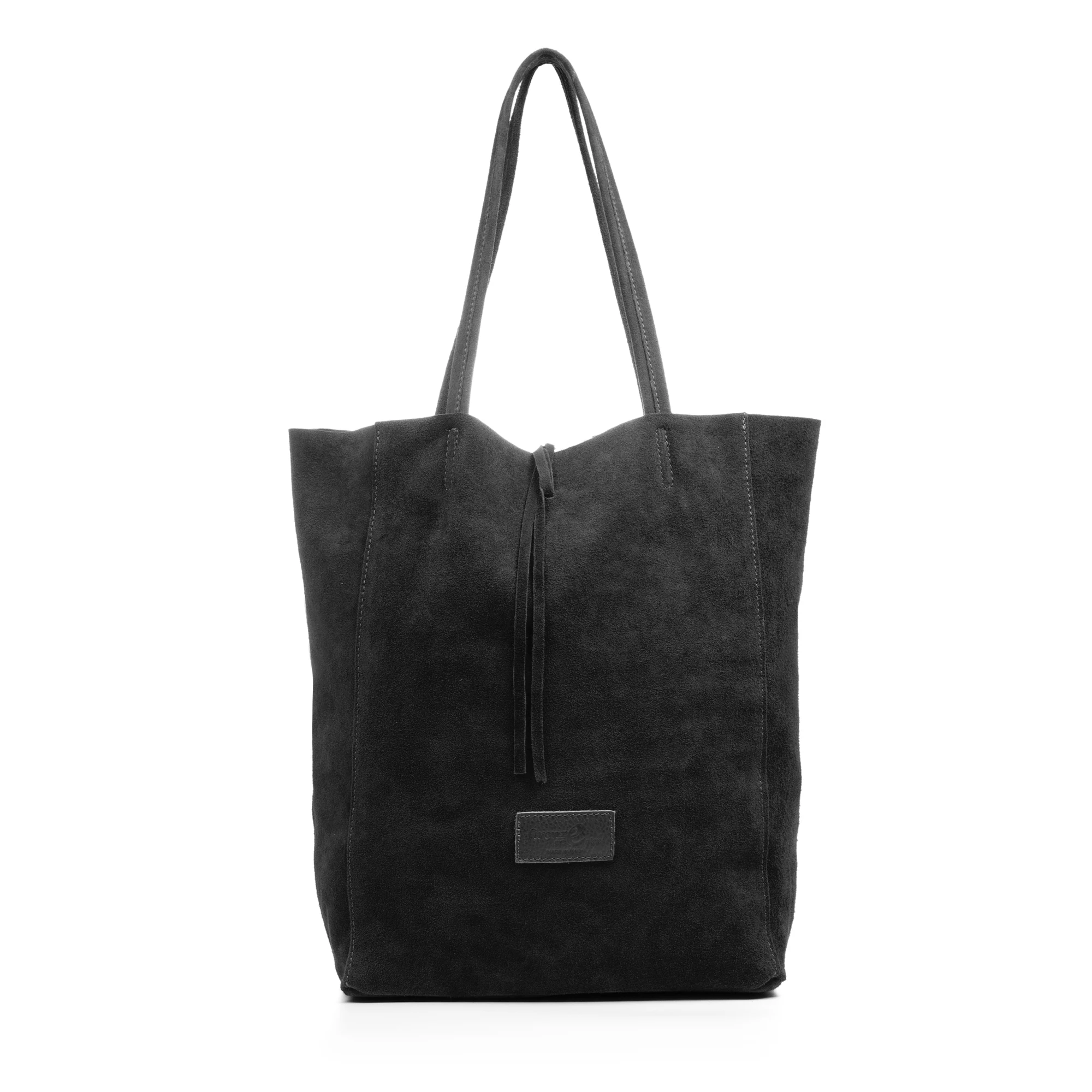 FIRENZE ARTEGIANI Sefora women's Shopper bag. Genuine leather suede made in Italy 29x14x35 Cm.