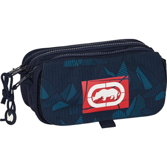 Safta - Estuche ECKO UNLTD. "PEAKS" Triple Compartimiento 10x21,5cm Diseño Exclusivo - Estuche ECKO UNLTD. "PEAKS" Multifuncional para Niños y Adultos
