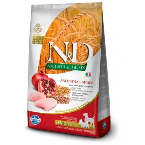 Farmina Nd Ancestral Grain Senior Medium / Maxi Pollo Y Granada 12kg