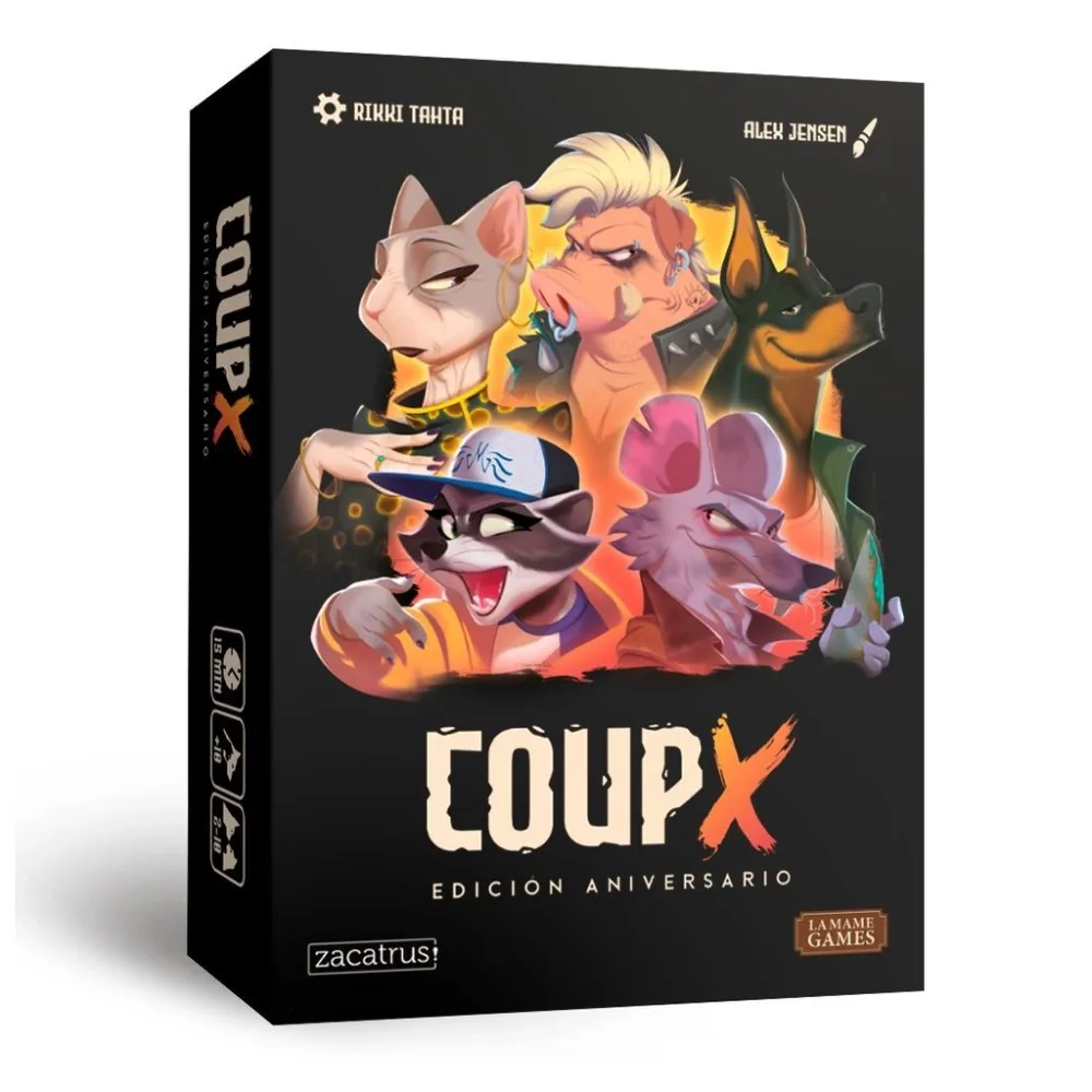 Coup X-board game in Spanish