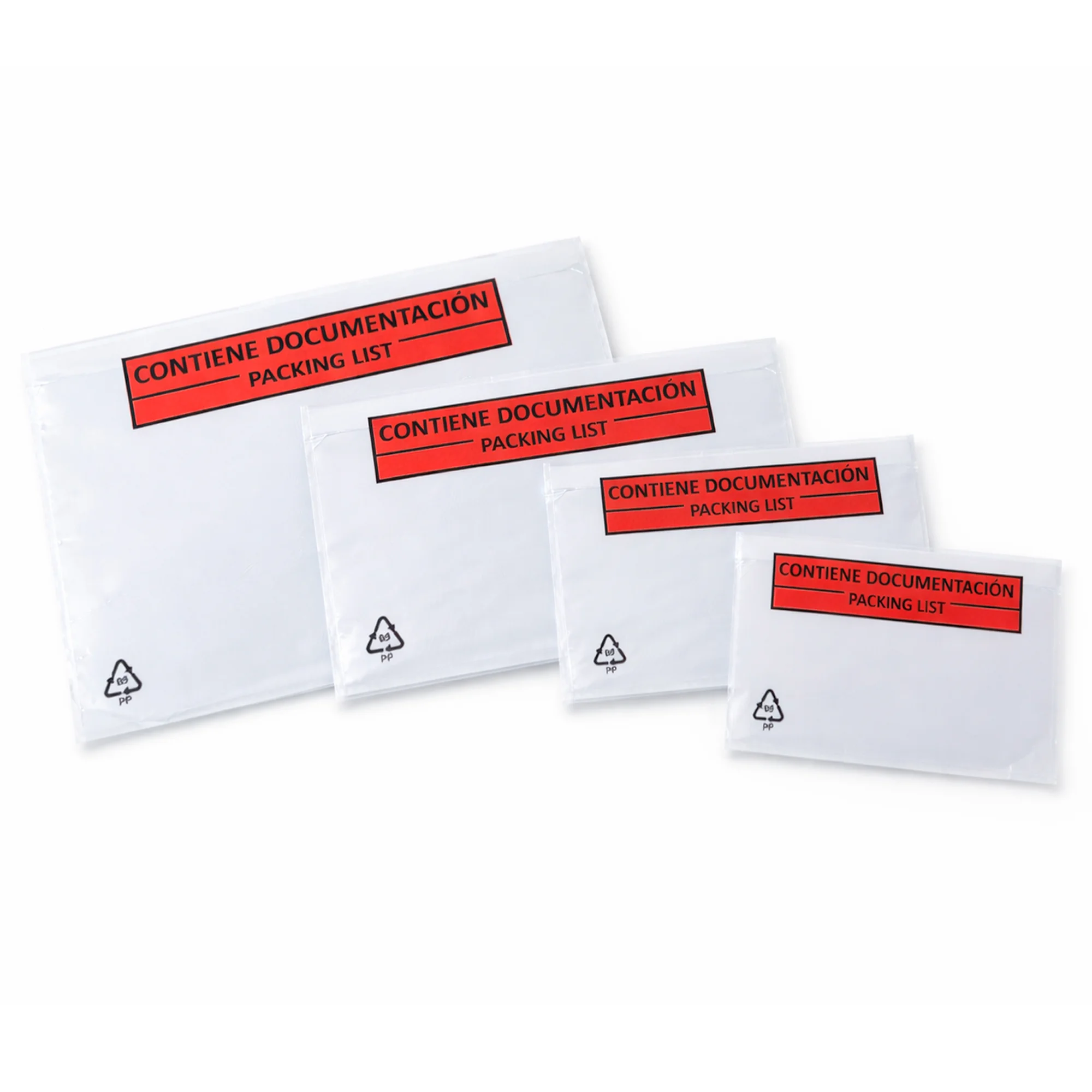 MARCPRINT - Pack de 100 Sobres Portadocumentos - Sobre para Albaranes Formato A4,A5,A6,DL lote de 100 - Sobre Adhesivo Portadocumentos - Packing List Impermeables para Facturas, Tarjetas de Embarque etc. - Material de Oficina