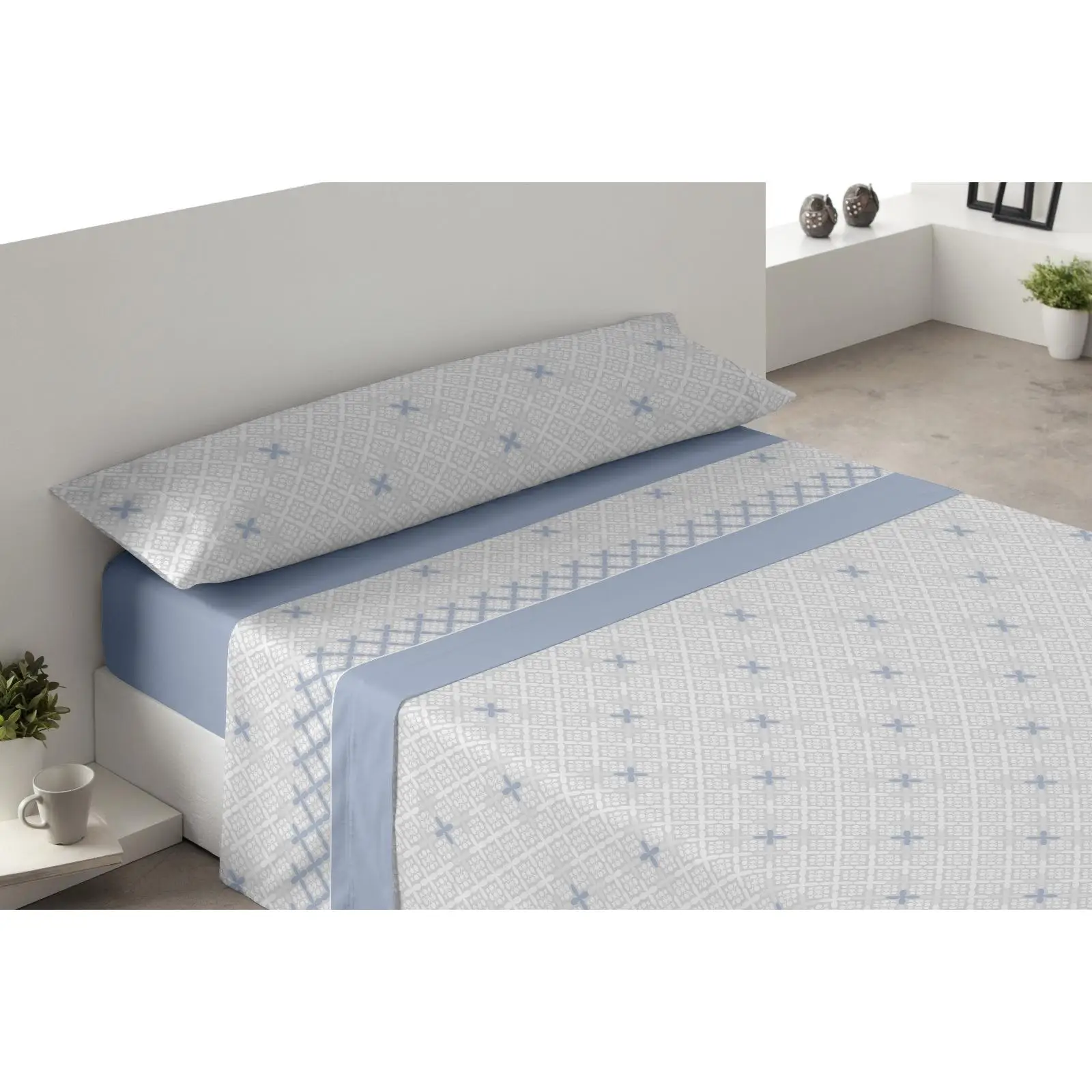 Juego de Sábanas PIRINEO termal. No hace bolas, extra suave, para Invierno, Confortable. Cama de 90, 105, 135 y 150. Colchones de hasta 30 cm