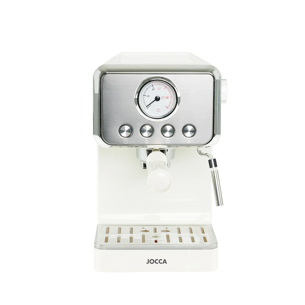 Jocca Cafetera Expreso Retro 15 Bar con Depósito 1.7L, Filtro para 1 y 2 Tazas y Válvula de Seguridad